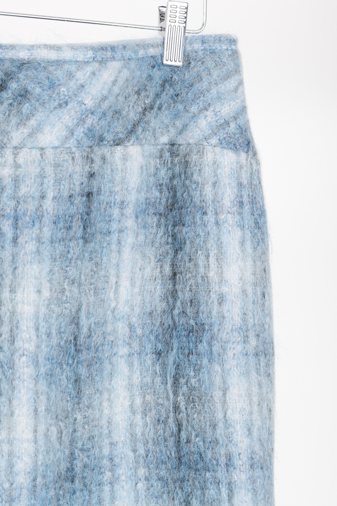 Lafayette 148 Lafayette 148 Blue Mohair Blurred Tartan Trumpet Skirt Size 32" / US 10 / IT 46 - 4 Thumbnail
