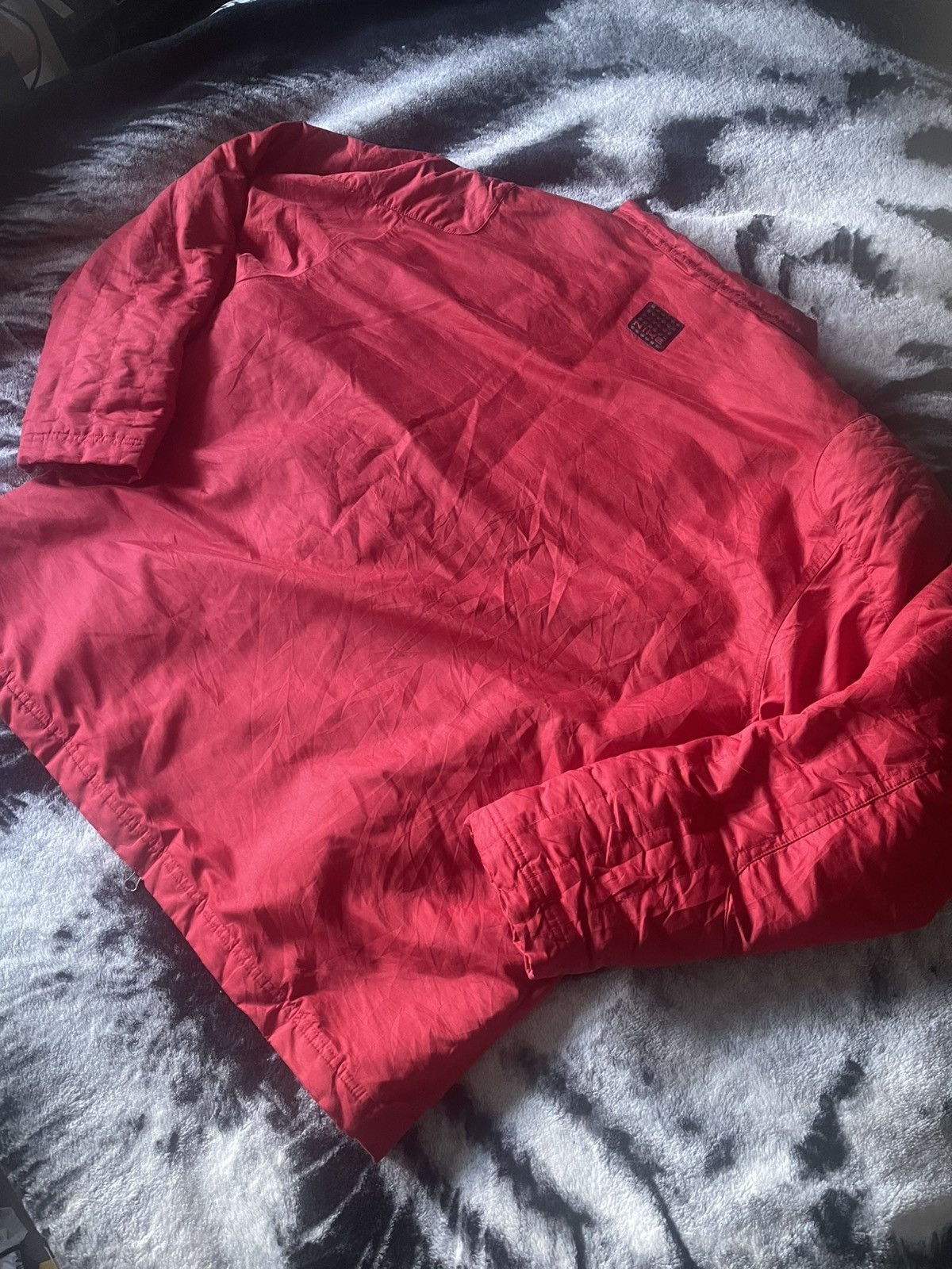 Nike × Vintage Nike 00’s Vintage red shine y2k puffer jacket Size US XL / EU 56 / 4 - 4 Thumbnail
