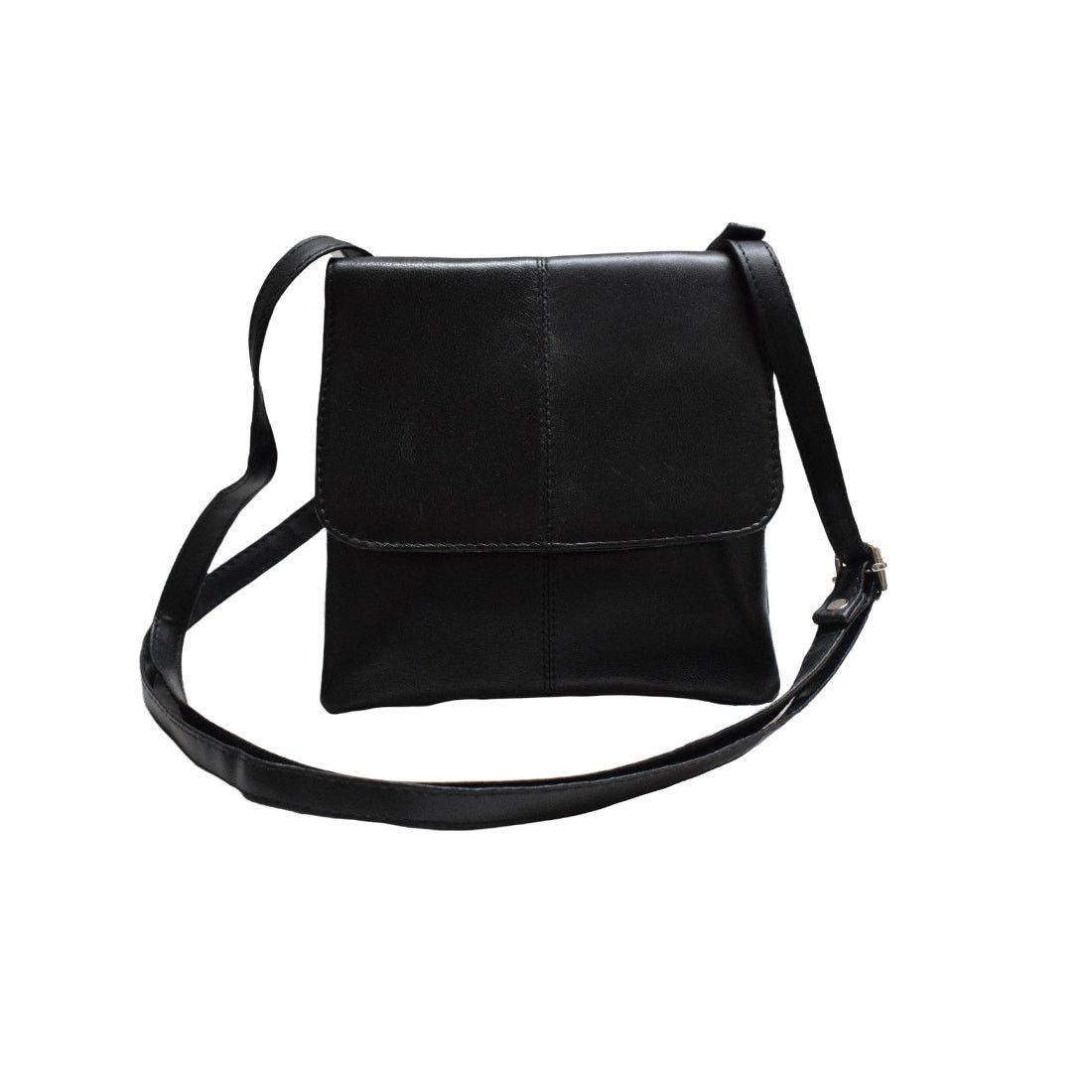 Handmade Brand New Women's Black Leather Crossbody Bag Size ONE SIZE - 3 Thumbnail