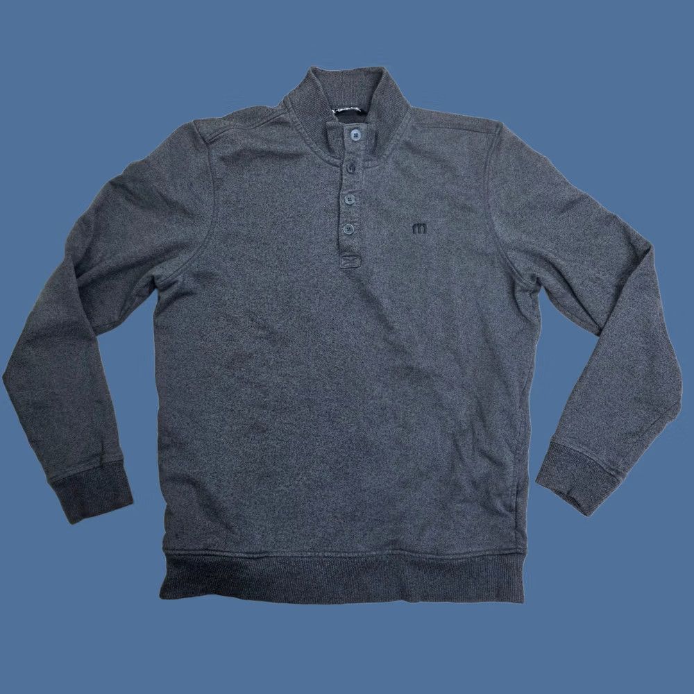 TravisMathew Travis Mathew Men's Gray Quarter Button Pullover Sweatshirt L Large Size US L / EU 52-54 / 3 - 1 Thumbnail