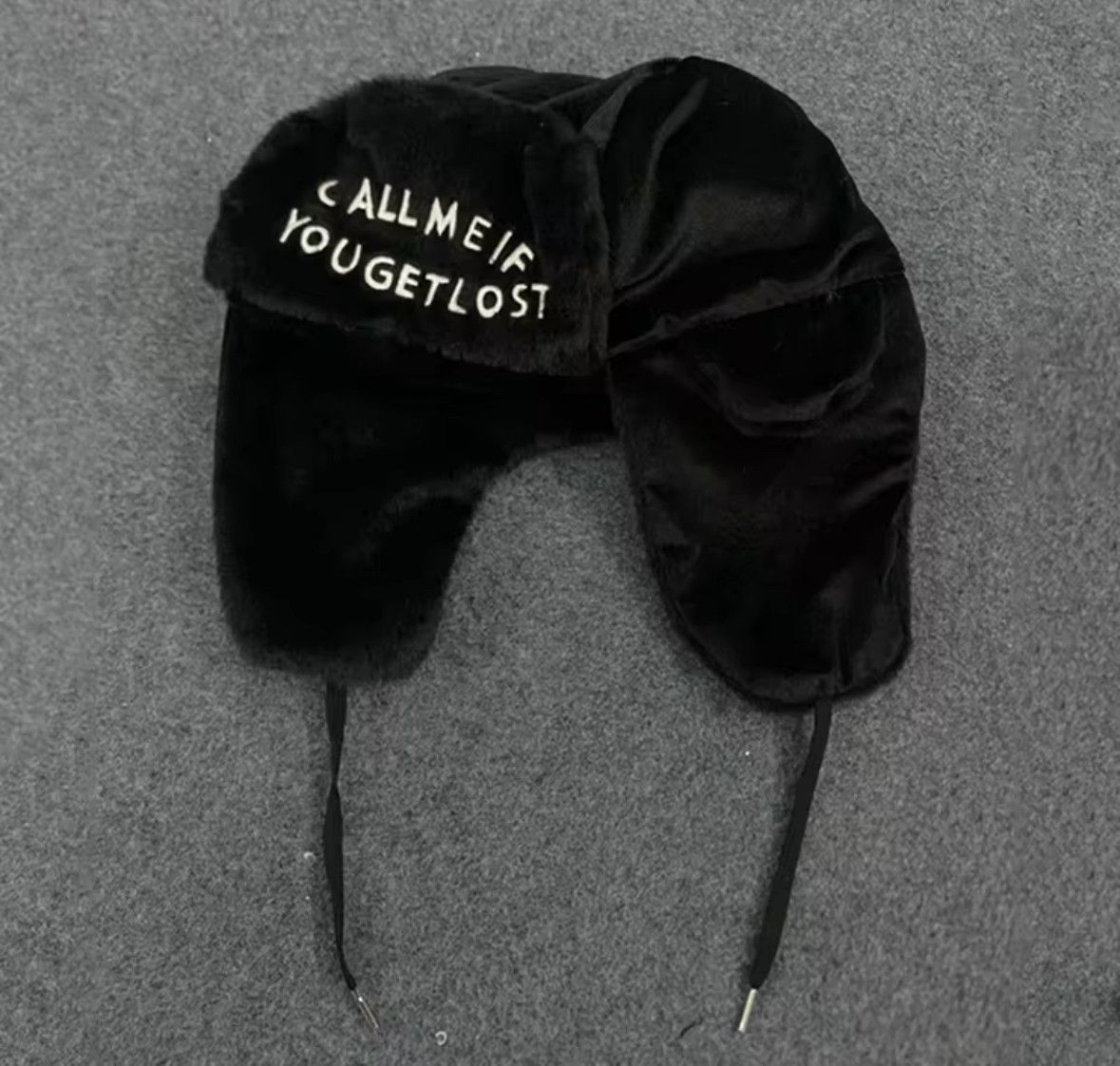 Other Y2K Call Me Black Pilot Plush Ushanka Autumn Winter Warm Hat Size ONE SIZE - 3 Thumbnail