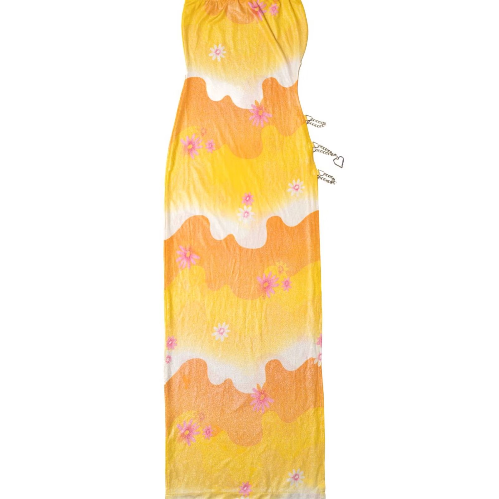 Vintage Vintage Yellow Floral Maxi Beach Cover-Up Dress XXS Sundress Boho 2000s Retro Womens Size XXL / US 16-18 / IT 52-54 - 5 Thumbnail