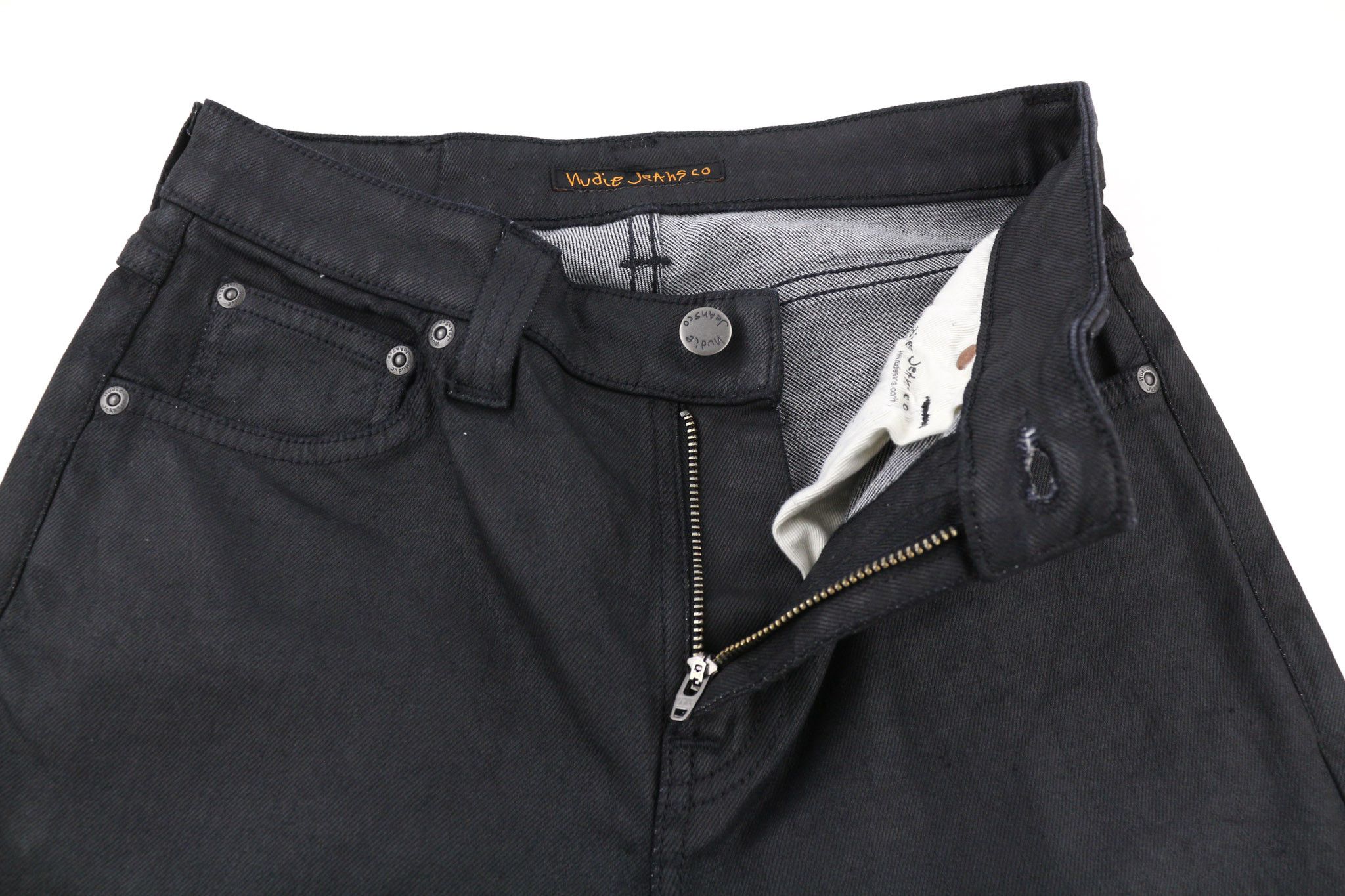Nudie Jeans SKINNY LIN W28/L32 Black In Black Organic Cotton 80475 Size US 28 / EU 44 - 4 Thumbnail