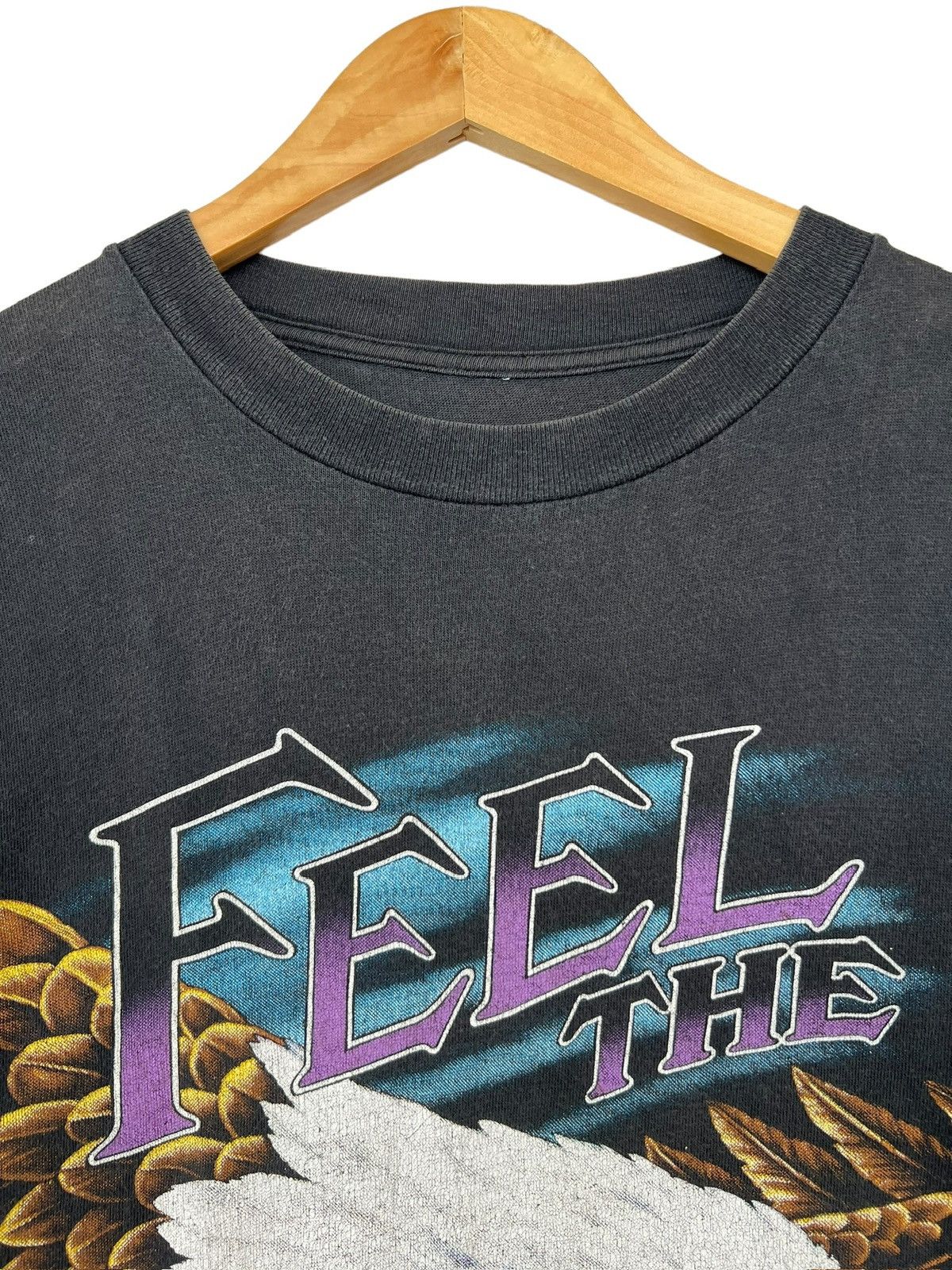 Vintage Vintage 90s Feel The Wind Tees Eagle Travis Schot Faded Tees Size US L / EU 52-54 / 3 - 2 Thumbnail