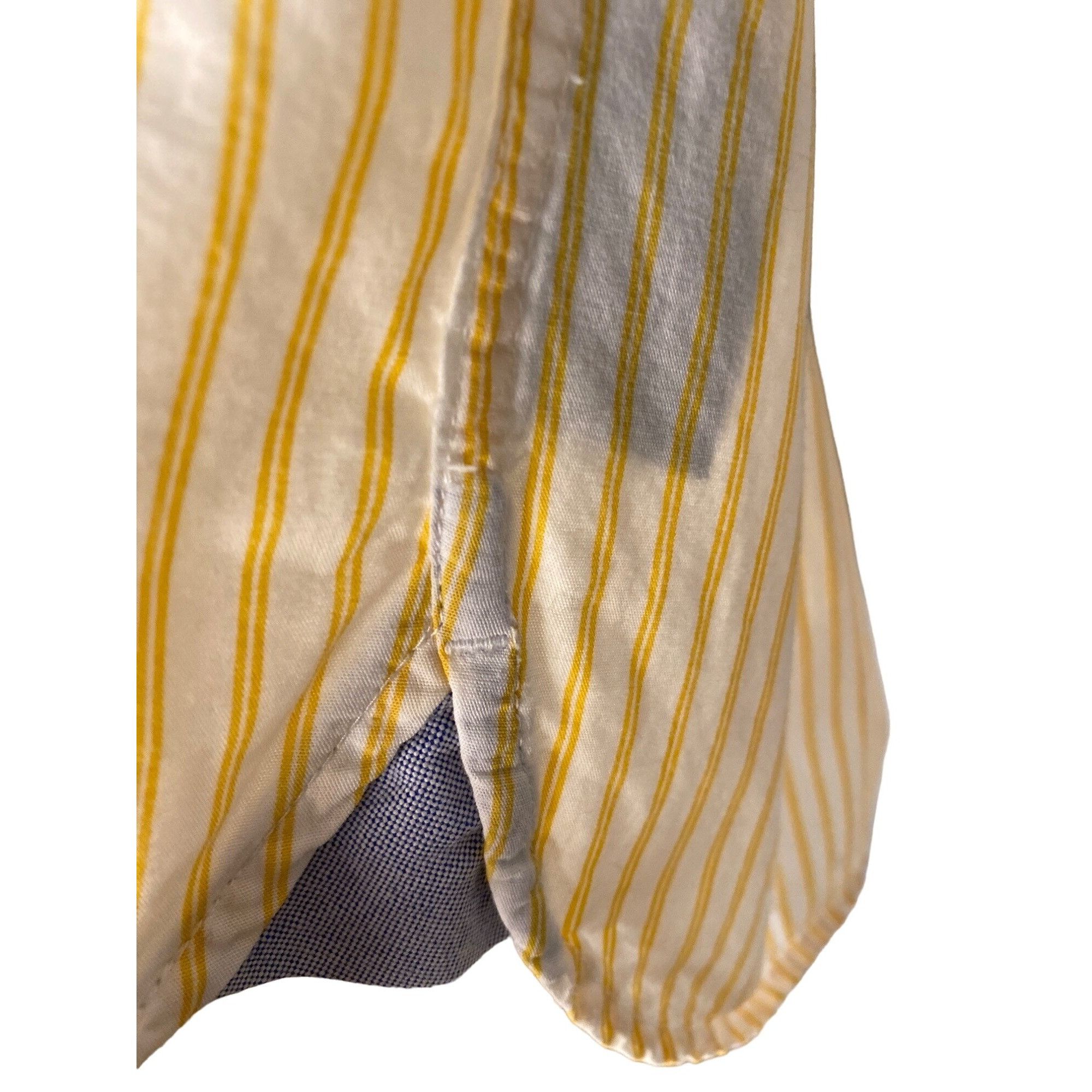 Tommy Hilfiger TOMMY HILFIGER MEN'S YELLOW PINSTRIPE BUTTON DOWN CUSTOM FIT Size US L / EU 52-54 / 3 - 4 Thumbnail