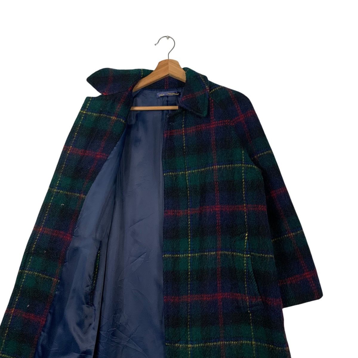 Japanese Brand LADIES TRADITIONAL Wool Tartan Long Coat #2068-C90 Size M / US 6-8 / IT 42-44 - 11 Thumbnail