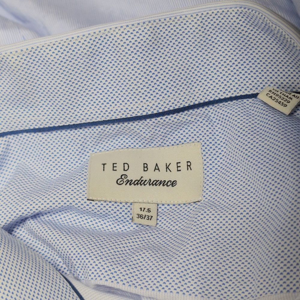 Ted Baker Men's Ted Baker Endurance Light Blue Dress Shirt Sz 17.5 Sl Size US XL / EU 56 / 4 - 3 Thumbnail