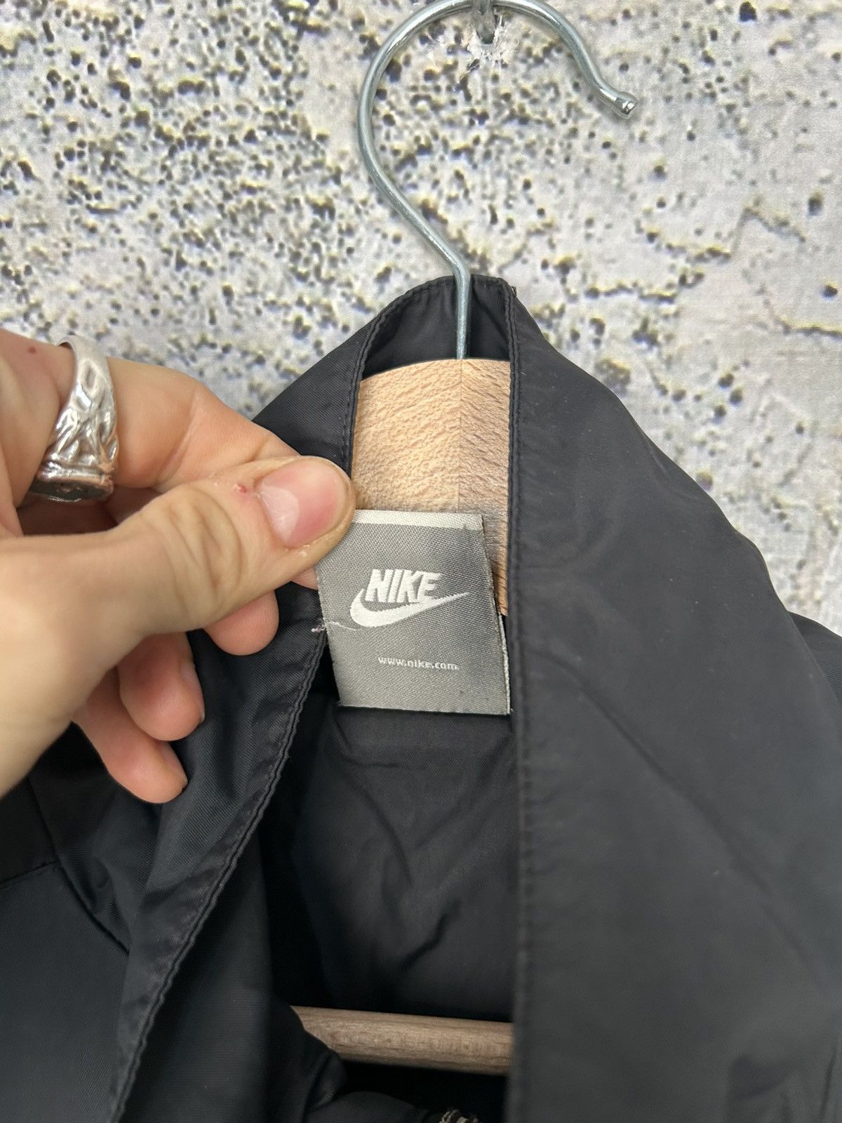 Nike Vintage Nike Y2K Bomber Jacket Black Streetwear Baggy Rap Size US M / EU 48-50 / 2 - 6 Thumbnail