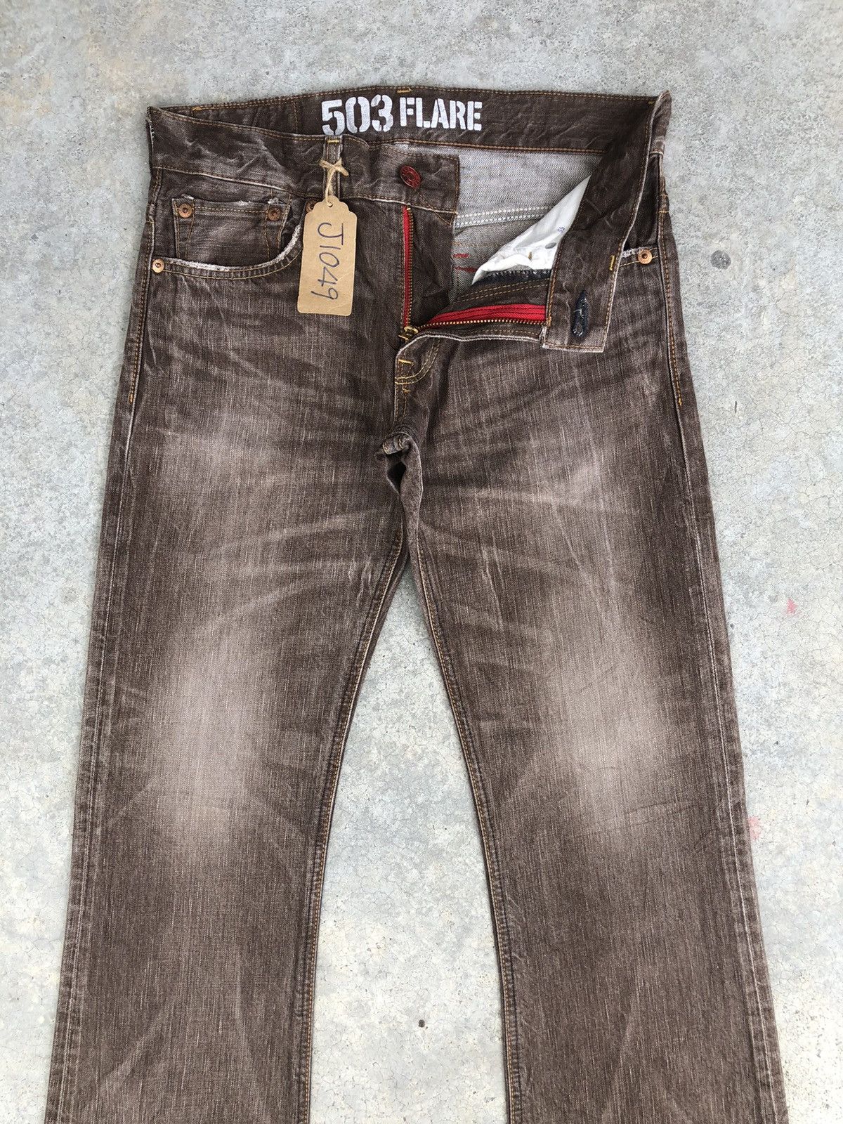 Edwin Japanese Edwin Flared Jeans Distressed Jeans Size US 32 / EU 48 - 3 Thumbnail