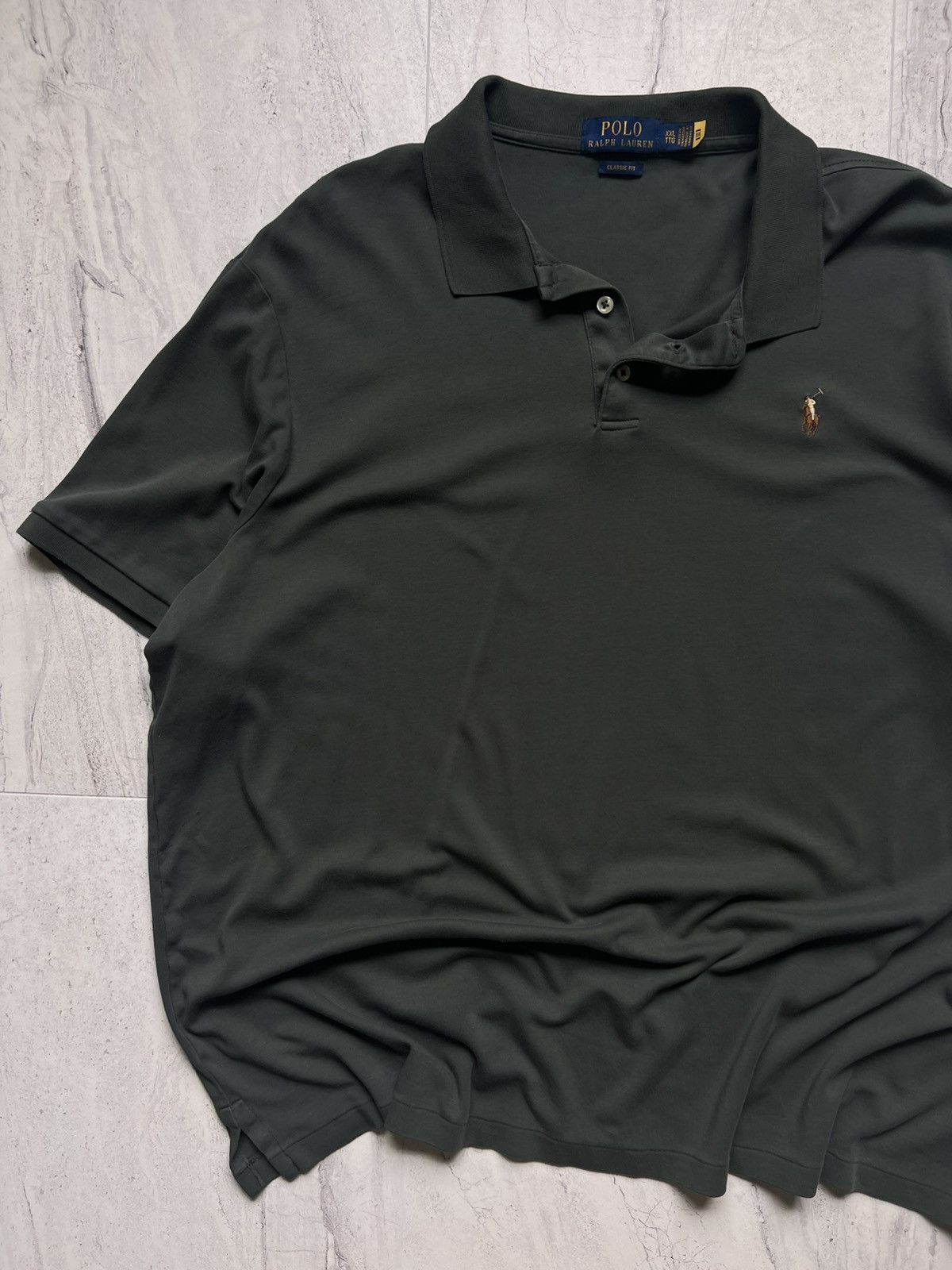 Polo Ralph Lauren Vintage Polo Ralph Lauren Forest Green Button Up Polo Shirt Size US XXL / EU 58 / 5 - 1 Thumbnail