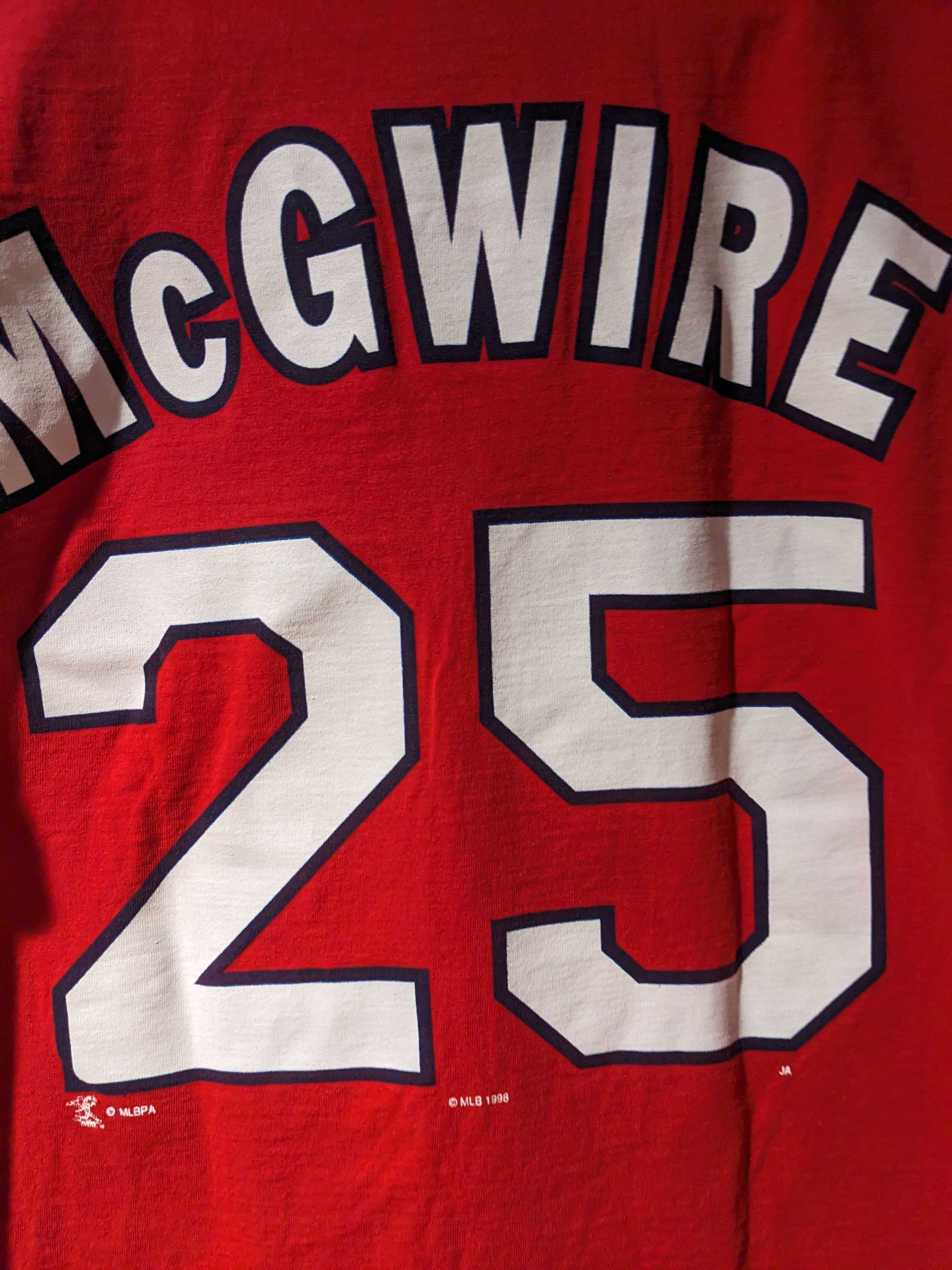 MLB × Vintage Vintage 1998 St. Louis Cardinals McGwire MLB T-Shirt Size US XL / EU 56 / 4 - 2 Thumbnail