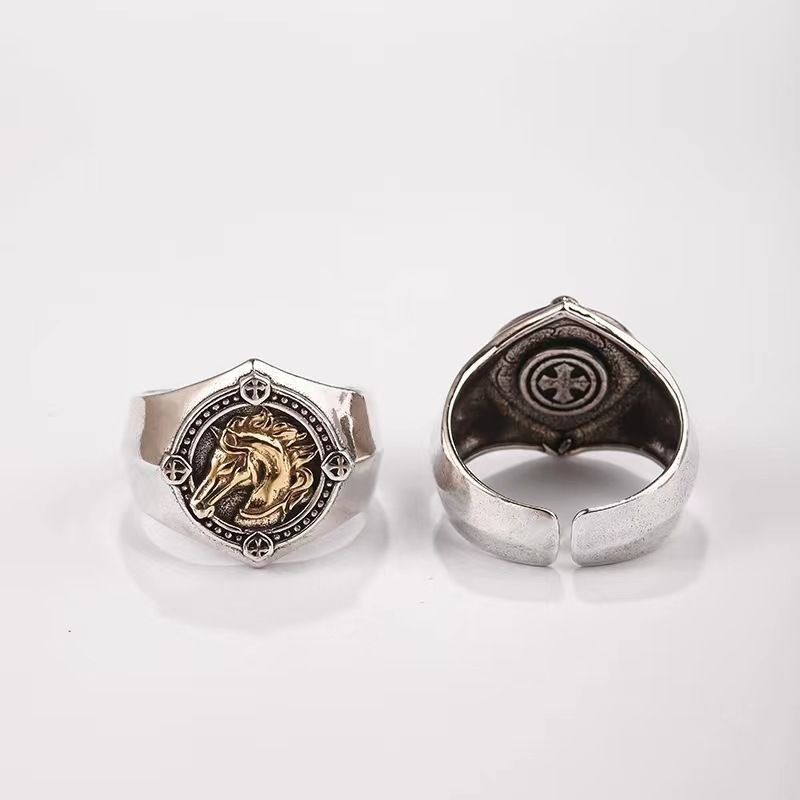 Jewelry Dark Jewelry Rings Open Size Chrome Ring (Size 7-13) Size ONE SIZE - 5 Thumbnail