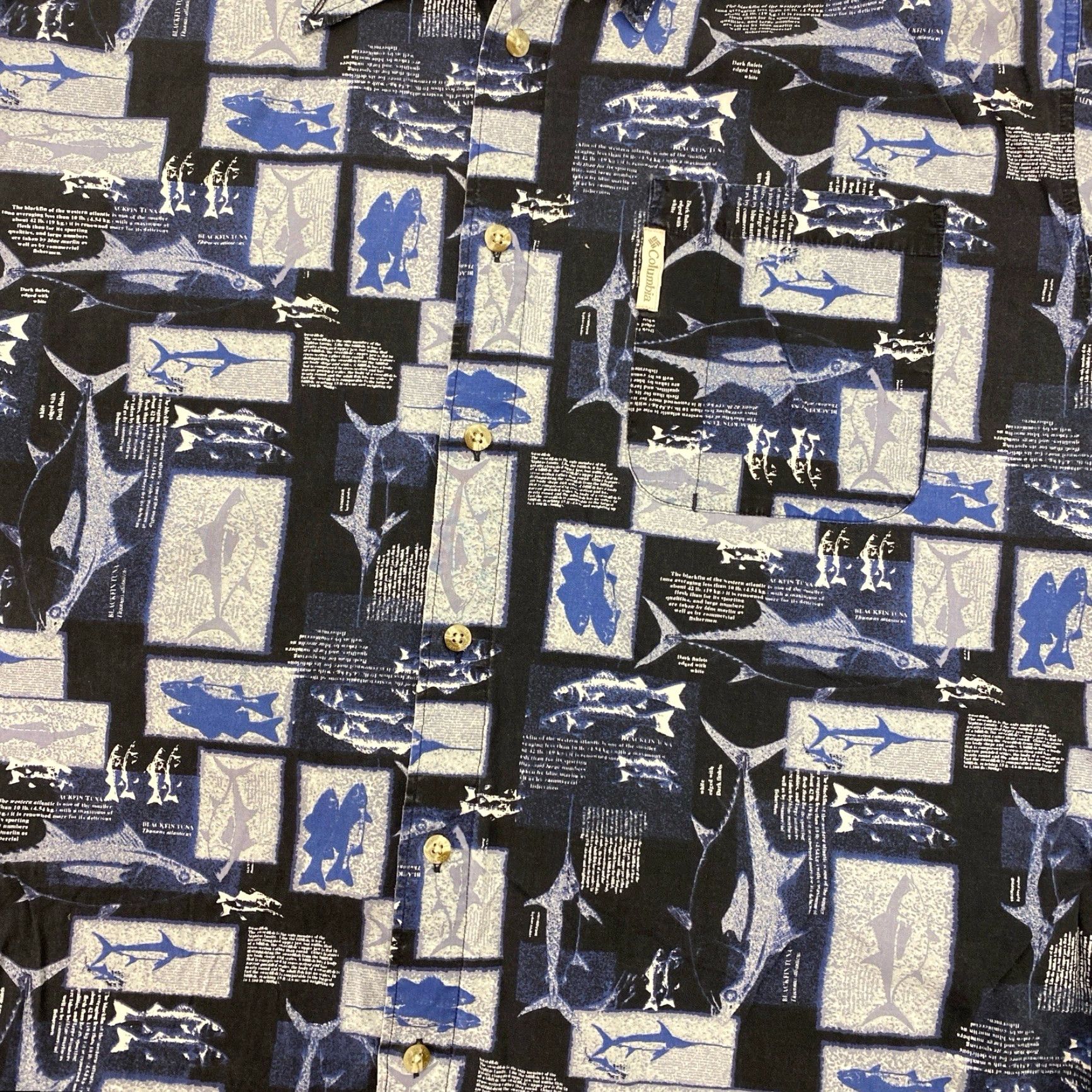 Vintage VINTAGE Columbia Fish Fishing Short Sleeve Button Up Shirt Men's XL All Over Print Size US XL / EU 56 / 4 - 2 Thumbnail