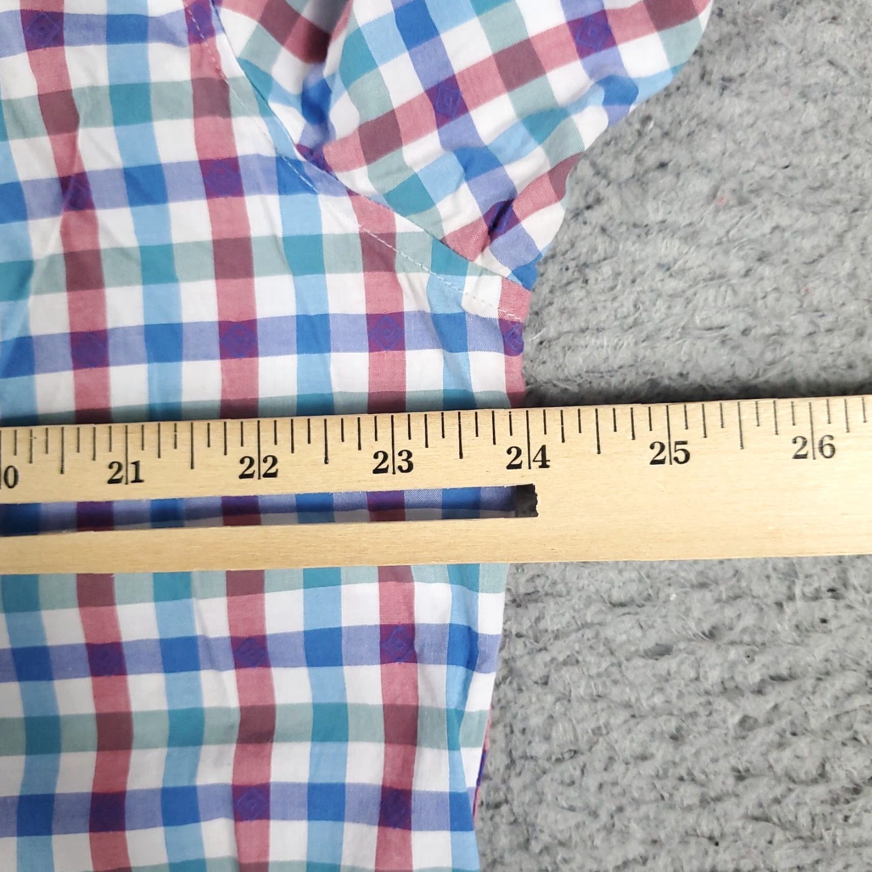 Original Penguin Original Penguin Dress Shirt Mens 16.5 Pink Check Long Sleeve Button Up Casual Modern Classic Size 42R - 5 Thumbnail