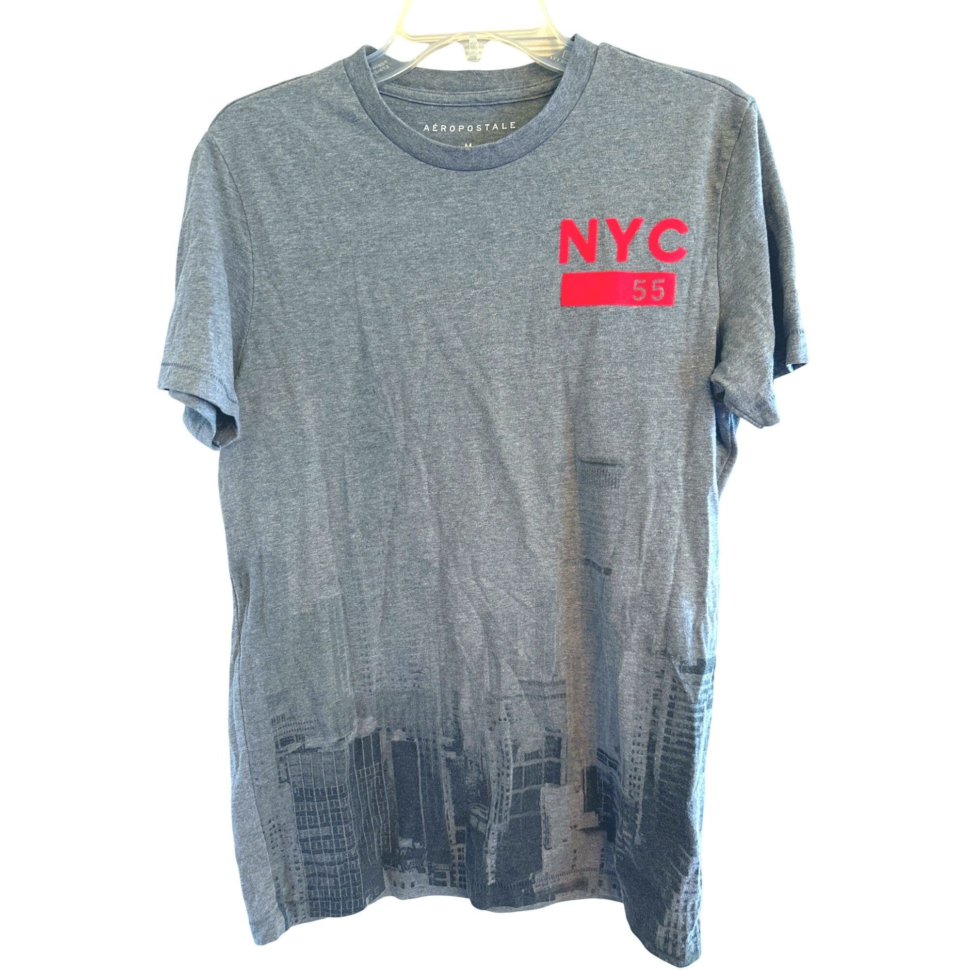Aeropostale Aeropostale NYC 55 Graphic Tee Medium Gray Cotton Polyester Size US M / EU 48-50 / 2 - 2 Thumbnail