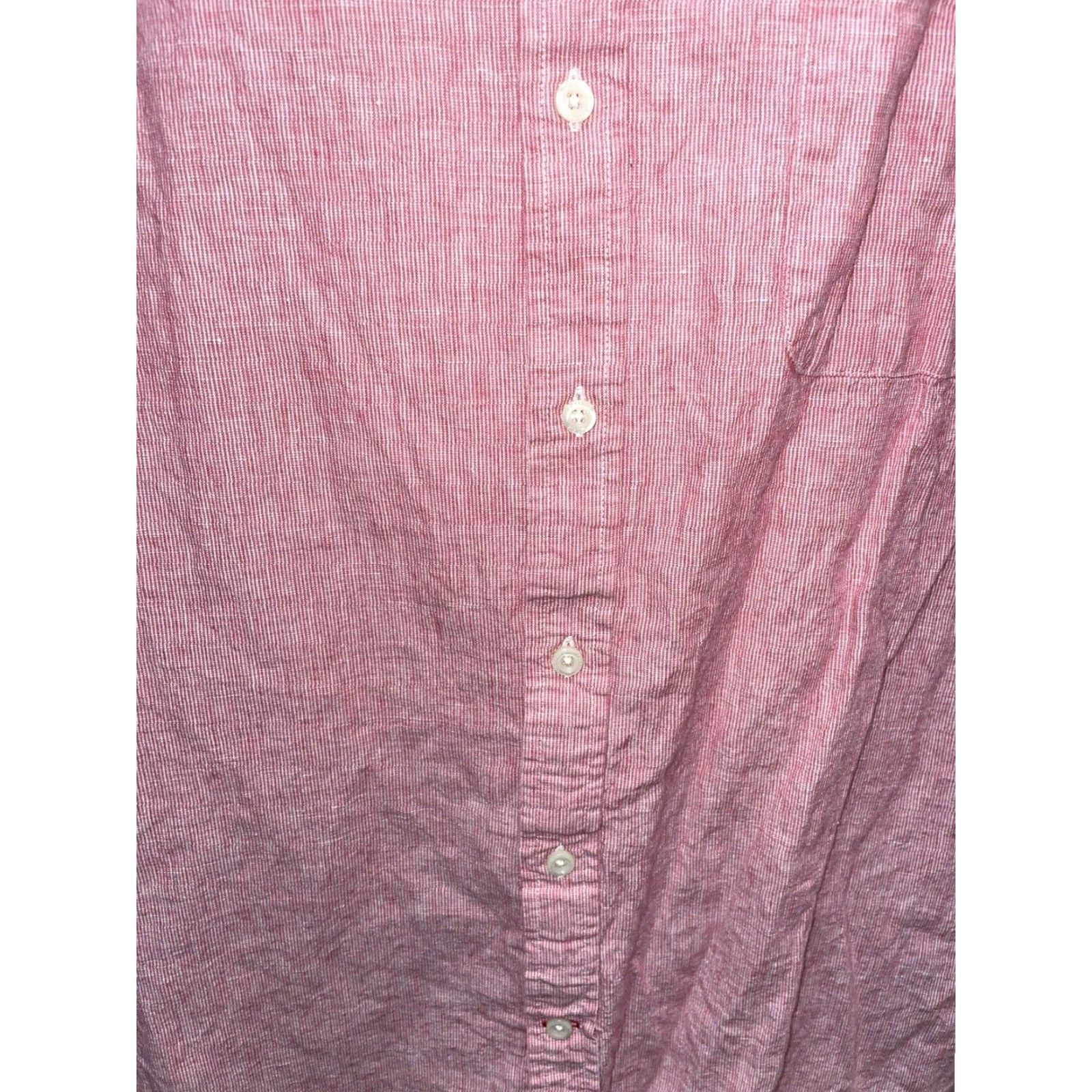 Vintage Cremieux Classics Red Button Down Linen Blend Shirt Mens 2XT Size US XXL / EU 58 / 5 - 3 Thumbnail