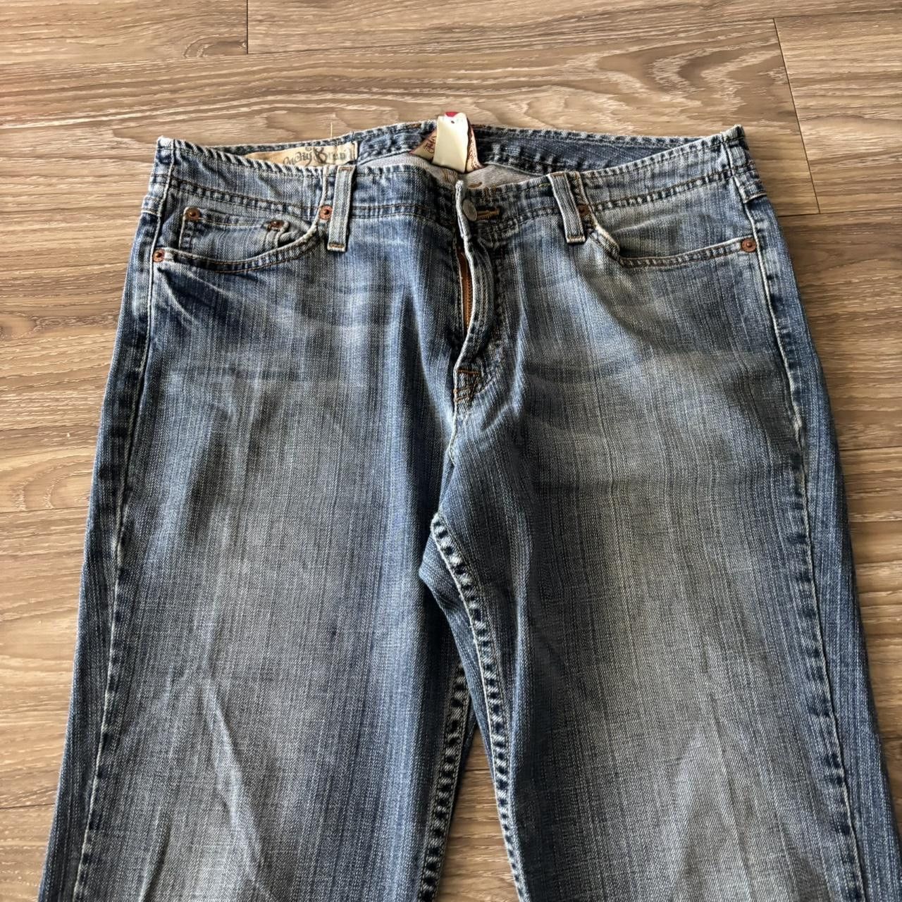 Japanese Brand Crazy Vintage Y2K/2000s Grunge Faded Dark Wash Bootcut Denim Jeans! 32x32 Size US 32 / EU 48 - 5 Thumbnail