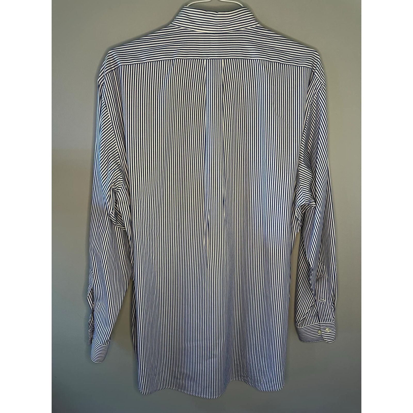 Ralph Lauren Ralph Lauren Yarmouth Stripe Dress Shirt Blue/White 16.5 Size US L / EU 52-54 / 3 - 7 Thumbnail