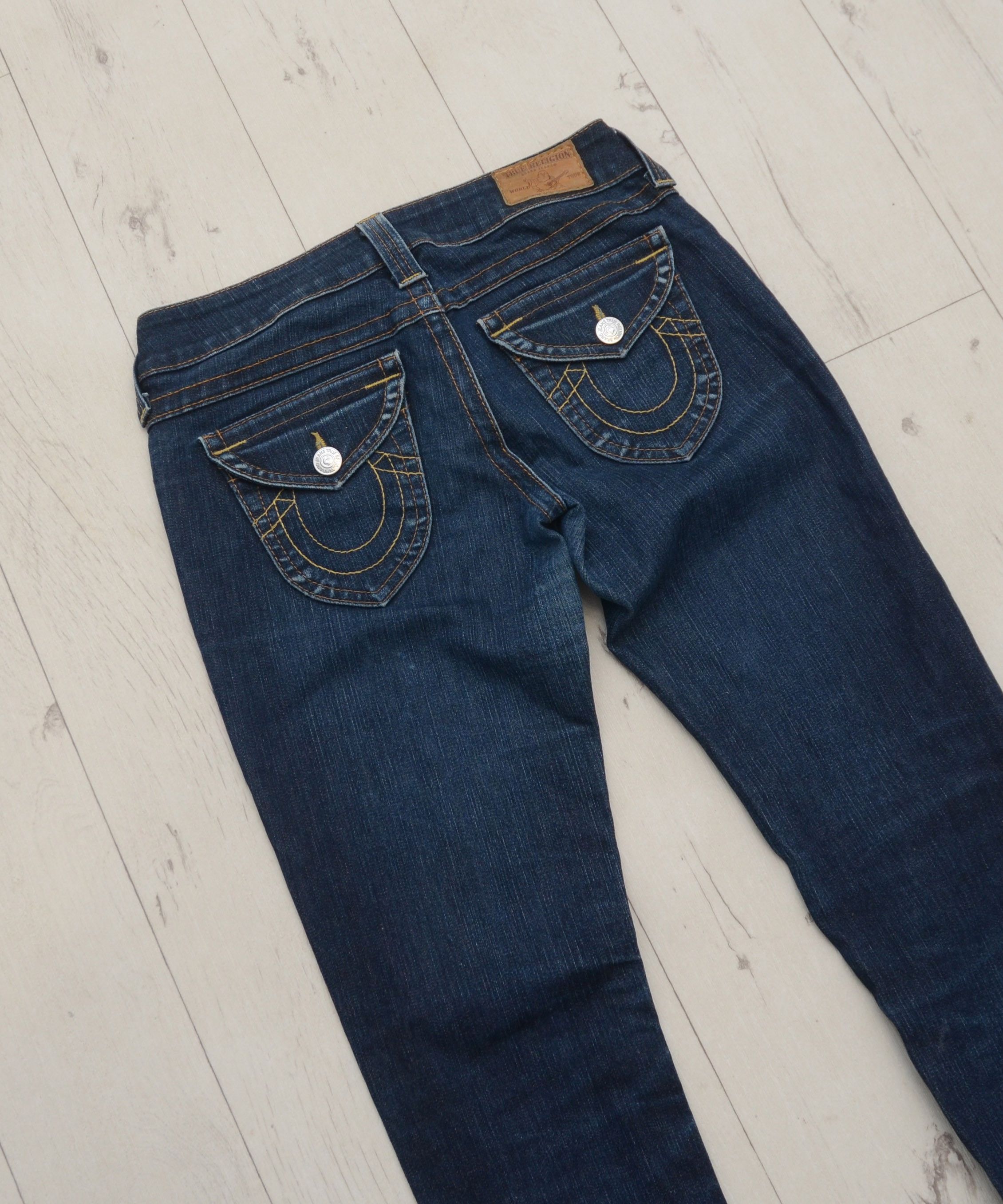 True Religion × Vintage Y2k Low Rise Crazy Skinny True Religion Golden Edition USA Size 28" / US 6 / IT 42 - 7 Thumbnail