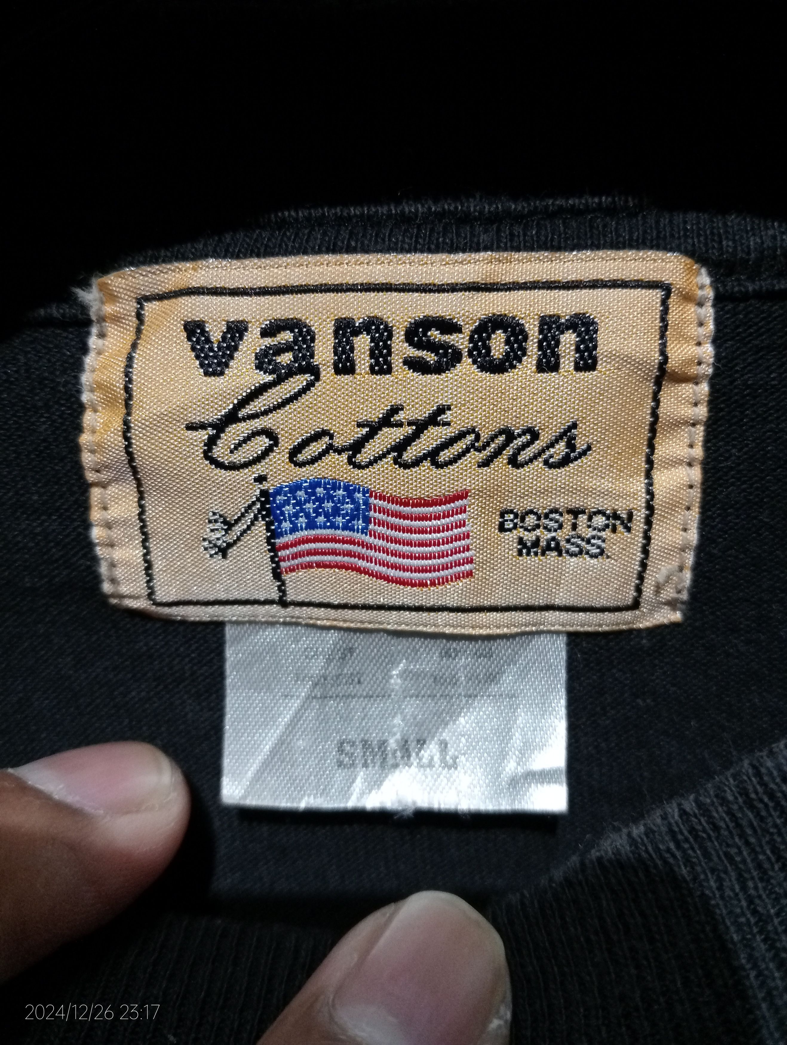 Vanson Leathers Vintage Vanson Leathers Big Logo Long Sleeve Tshirt Size US S / EU 44-46 / 1 - 3 Thumbnail