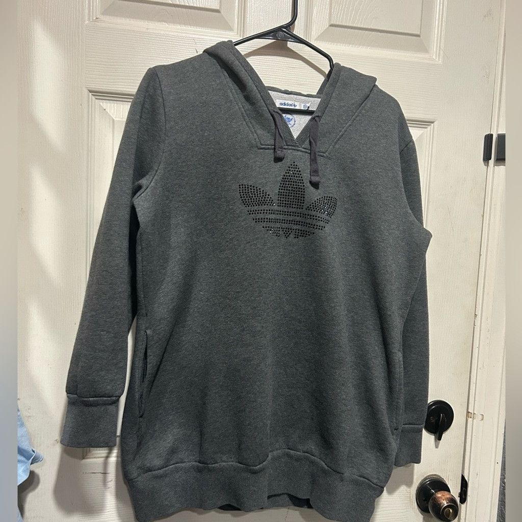 Adidas Adidas Originals women's hoodie featuring a jeweled Trefoil Size L / US 10 / IT 46 - 1 Thumbnail