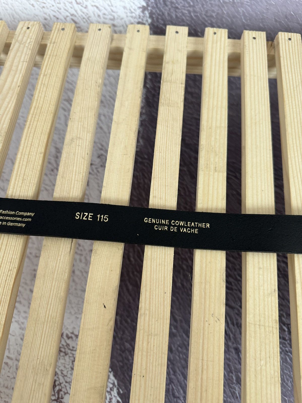 Genuine Leather Weinmann Black leather belt bb Simons Size 40 - 9 Thumbnail