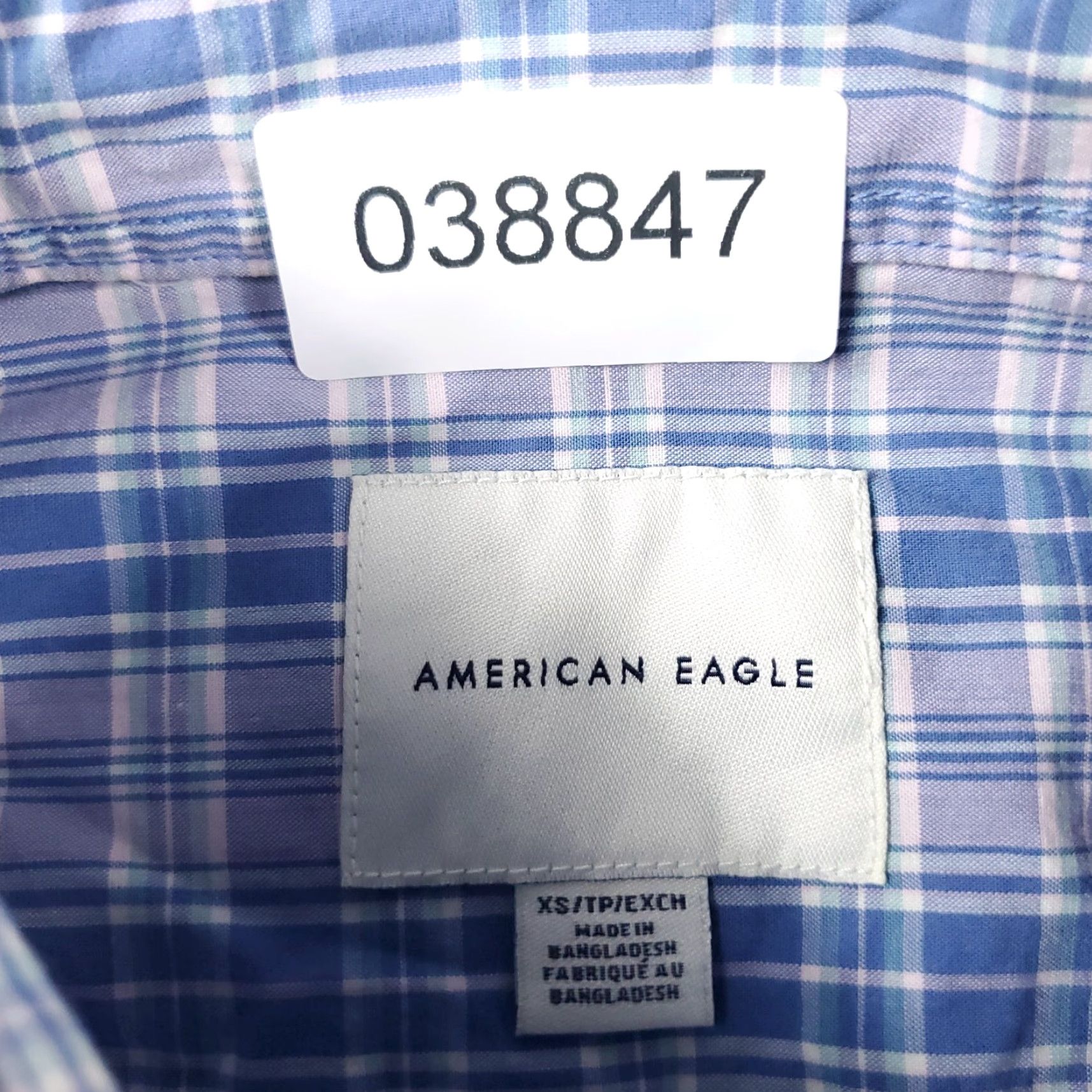 American Eagle Outfitters American Eagle Shirt Blue Plaid Button-Up Long Sleeve Casual Mens XS Size US XS / EU 42 / 0 - 8 Thumbnail