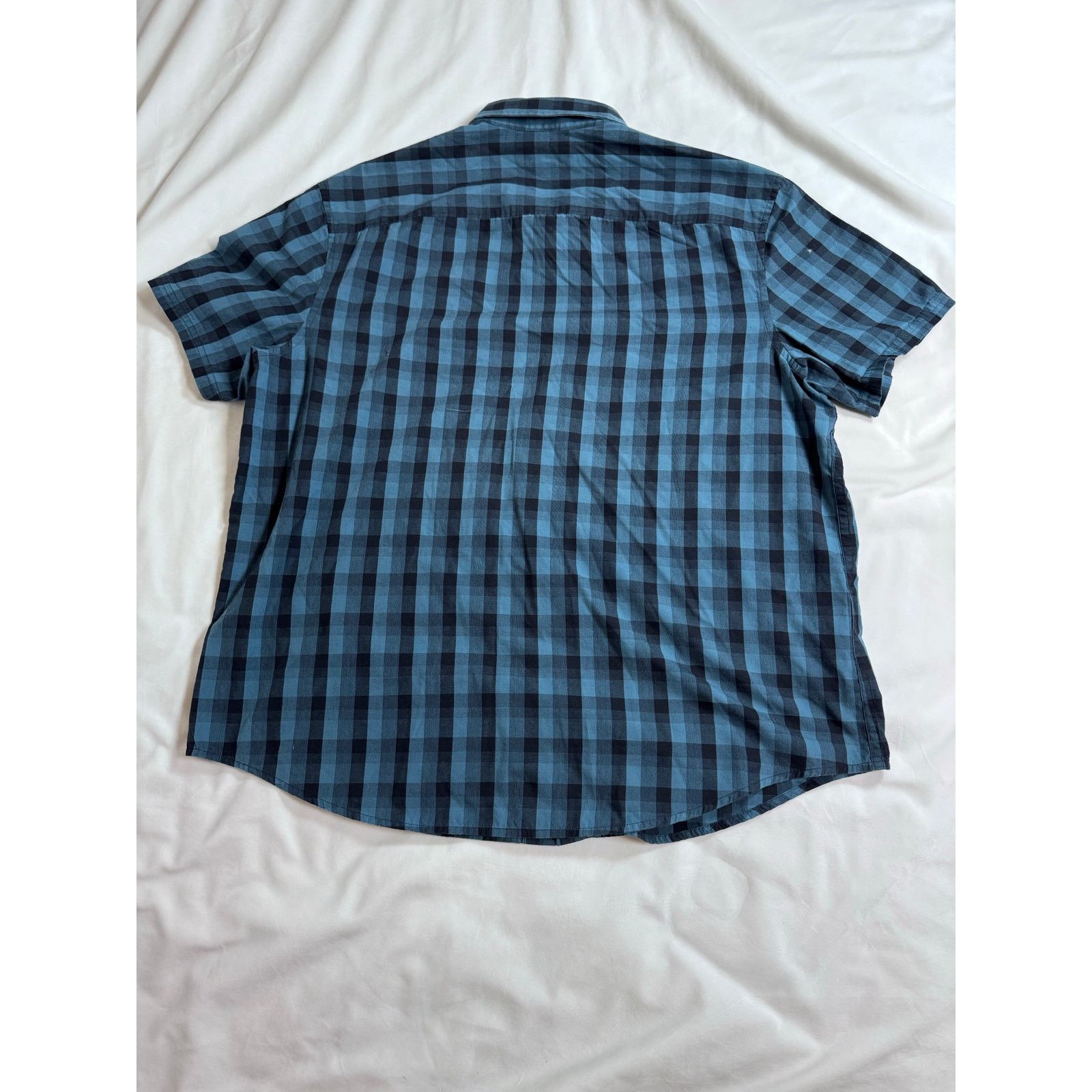 Original Penguin Original Penguin Button Up Shirt Blue Check Short Sleeve XL Size US XL / EU 56 / 4 - 6 Thumbnail