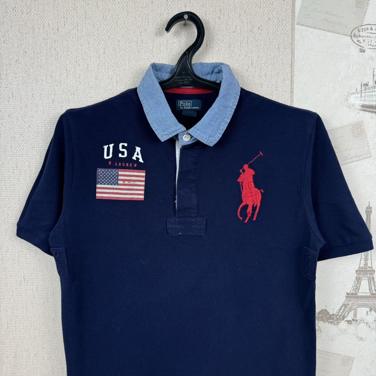 Polo Ralph Lauren Vintage Ralph Lauren T shirt Polo USA Blue Sz S Chief Kieff Size US S / EU 44-46 / 1 - 6 Thumbnail