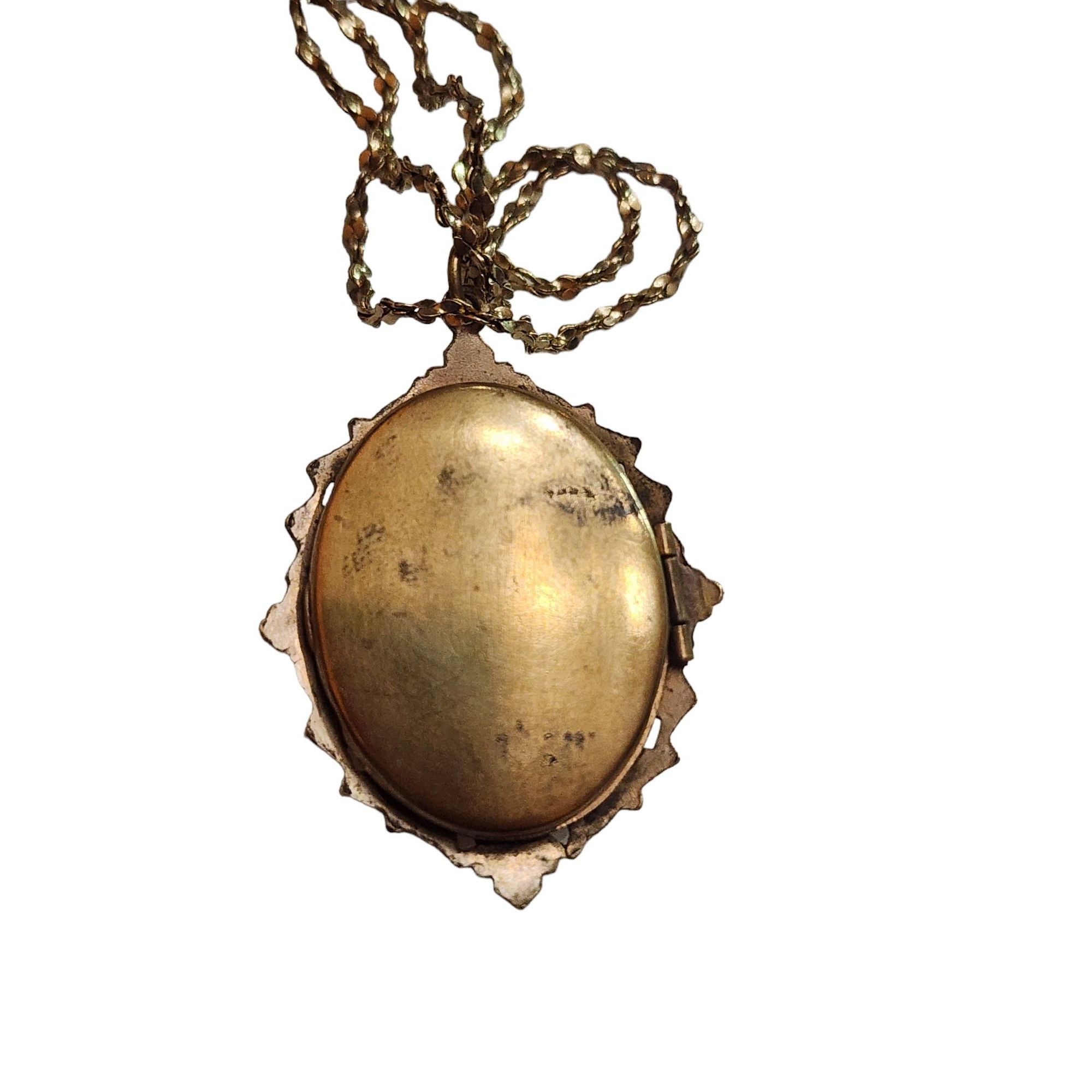 Vintage Fabulous Gold Filled & Faceted Glass Locket Necklace Size ONE SIZE - 6 Thumbnail