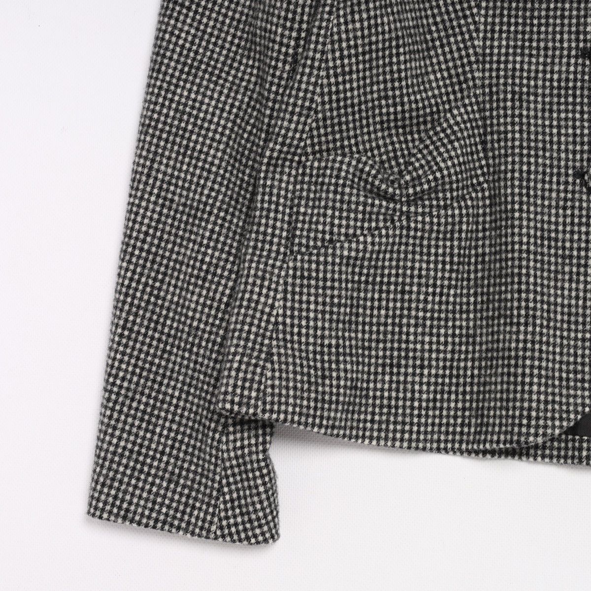 agnes b. Agnes b. Wool Polyamide Houndstooth Blazer Jacket Gray Size XS / US 0-2 / IT 36-38 - 2 Thumbnail