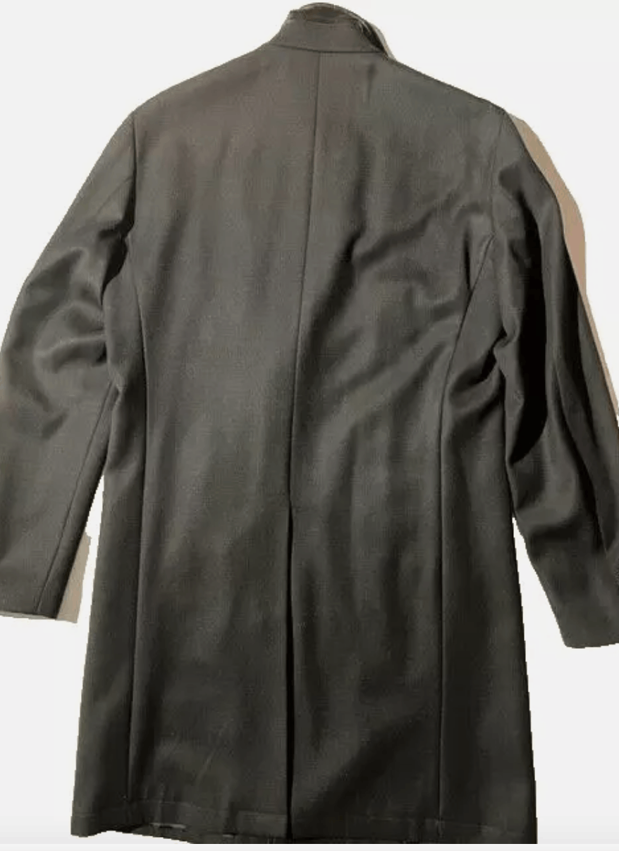 Helmut Lang Rare Vtg HELMUT LANG Archival Black Wool & Leather DB Coat Size US L / EU 52-54 / 3 - 4 Thumbnail