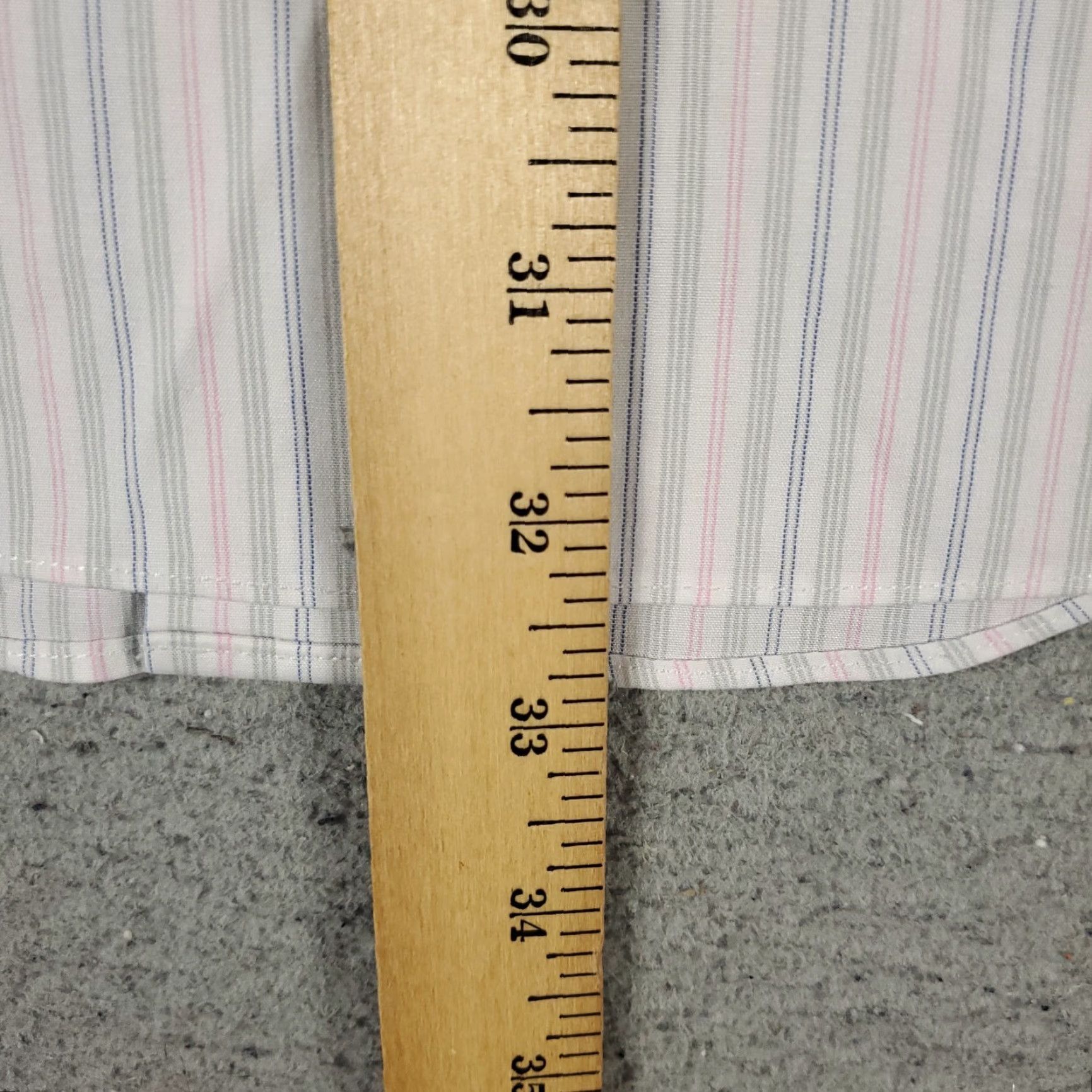 Brooks Brothers VINTAGE Brooks Brothers Dress Shirt Men Size 17 Blue Gray Stripe Long Sleeve French Cuff Business Casual Formal Size 46R - 5 Thumbnail