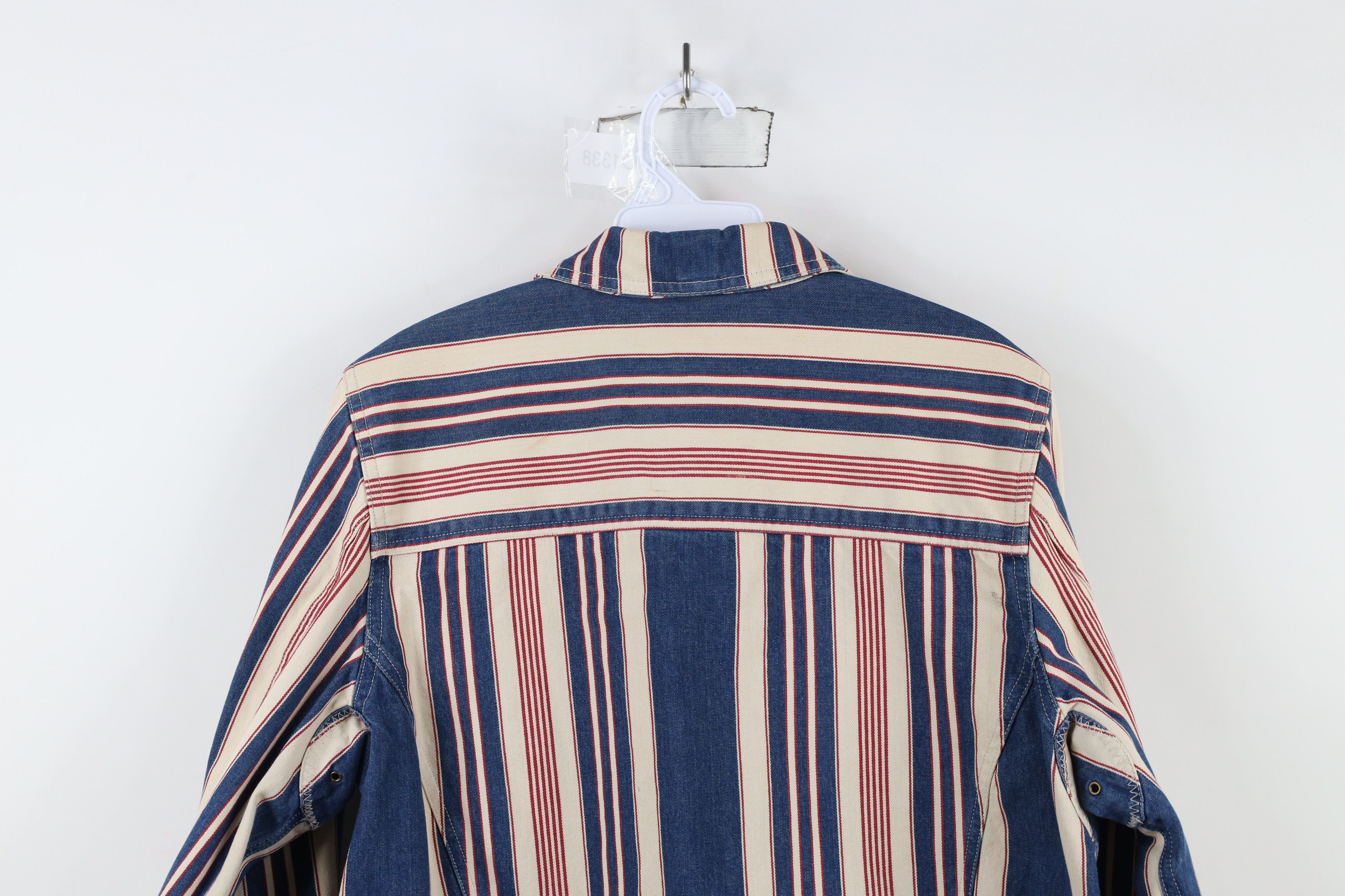 Ralph Lauren × Vintage Vintage 90s Ralph Lauren Denim Naval Chore Barn Jacket Size M / US 6-8 / IT 42-44 - 14 Thumbnail
