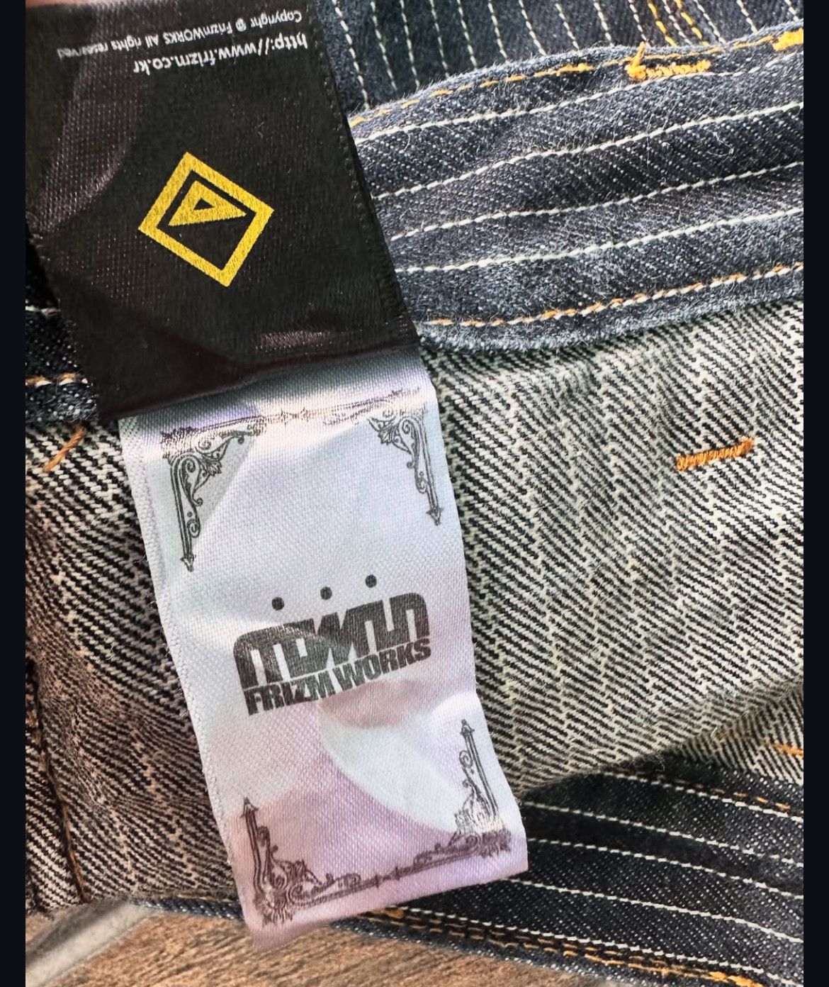Japanese Brand 2000s Frizmworks Freeze All Prism Hickory Carpenter Selvedge Size US 34 / EU 50 - 8 Thumbnail