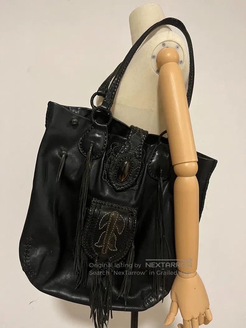 Share Spirit Homme share spirit Handbag, tote bag with fringed amber decorati Size ONE SIZE - 1 Thumbnail