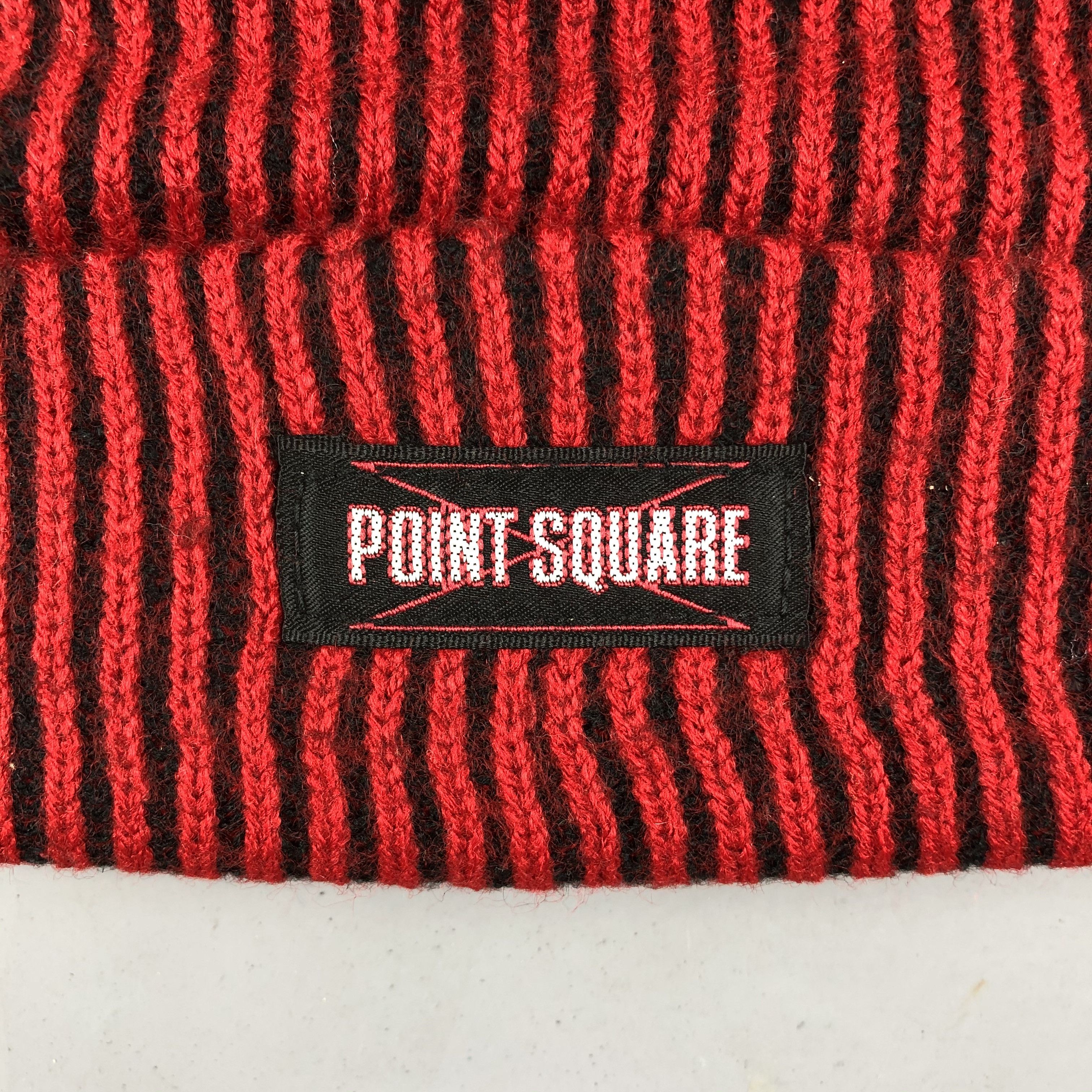 Japanese Brand Point Square Stripe Beanie Size ONE SIZE - 4 Thumbnail