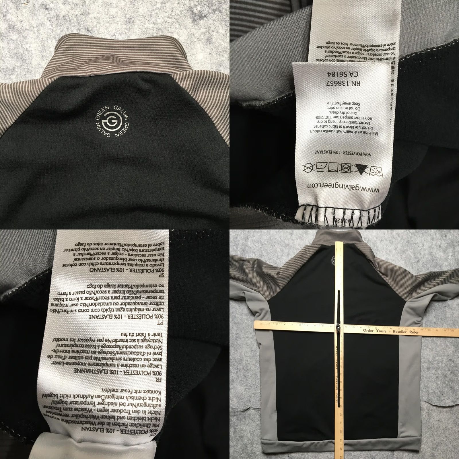 Galvin Green Galvin Green Jacket Mens L Black Full Zip Mock Neck Golf Soft Shell Stretch Lightweight Pockets Zipped Pockets Size US L / EU 52-54 / 3 - 8 Thumbnail