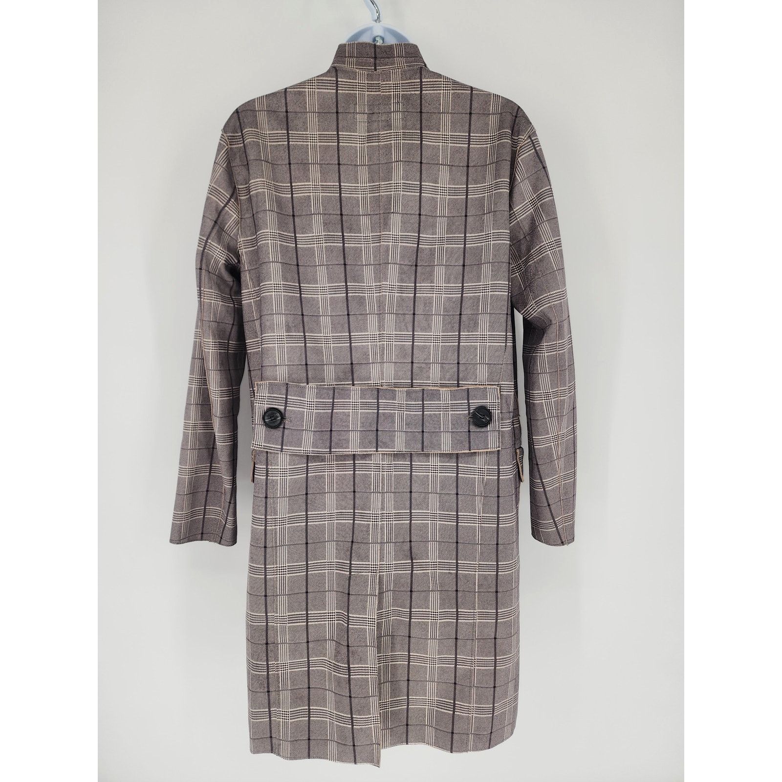 BLANKNYC BlankNYC Plaid Button Front Longline Coat Gray Check Size XS Size XS / US 0-2 / IT 36-38 - 3 Thumbnail