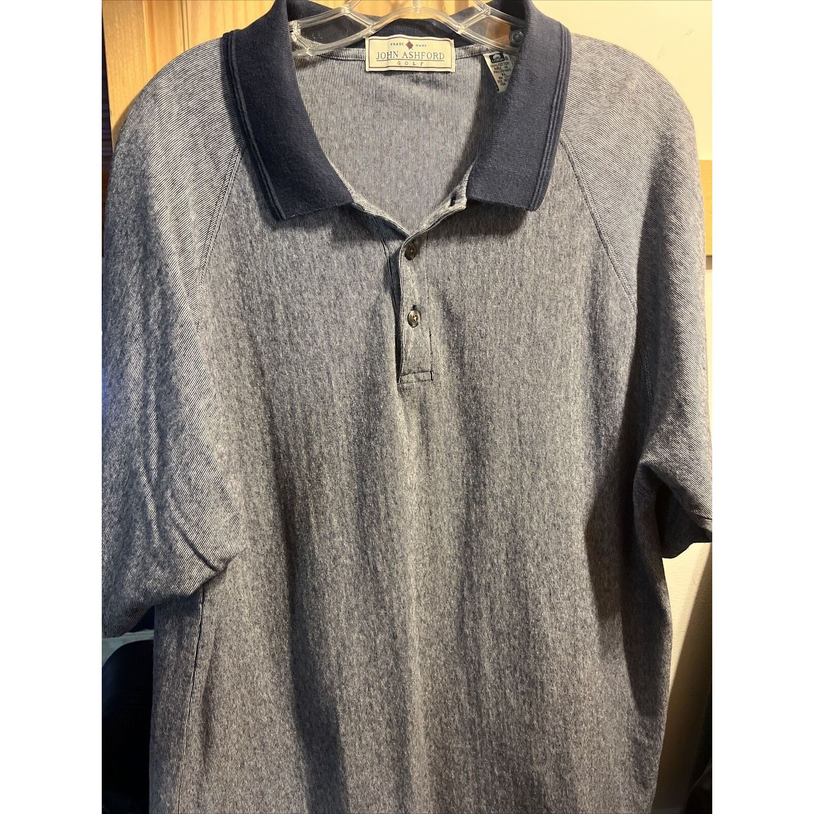 John Ashford John Ashford Golf Vintage Men XL Gray 1/4 Button Cotton Polo Size US XL / EU 56 / 4 - 2 Thumbnail