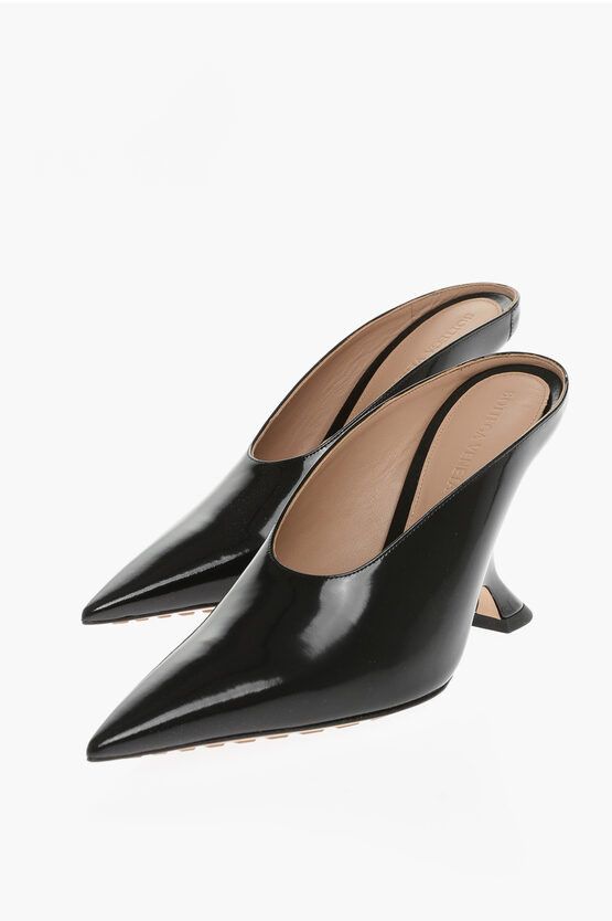 image of Bottega Veneta Pointed Patent Leather Rocket Pumps Shoes in Black, Women's (Size 6)