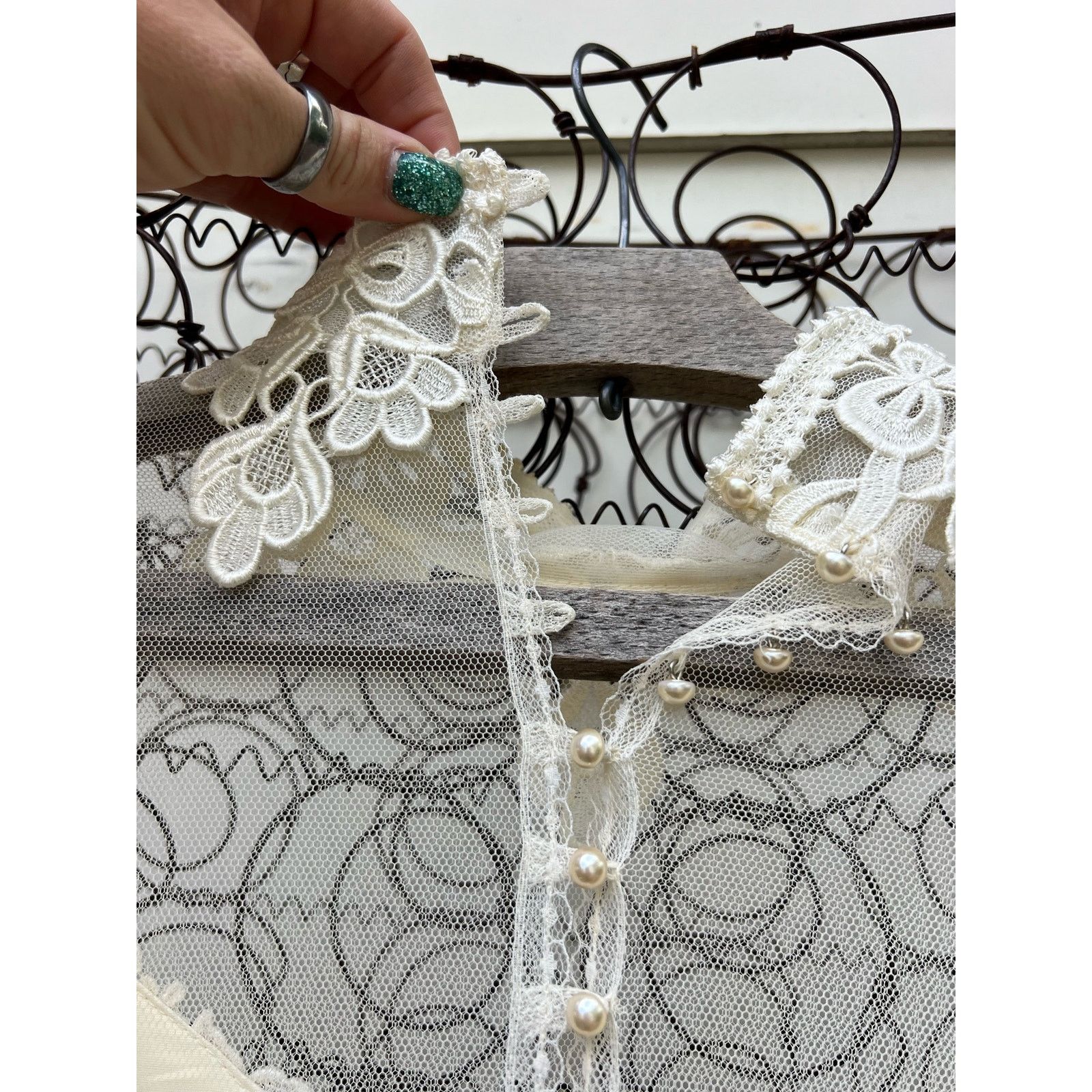 Jessica McClintock 80s Jessica McClintock Wedding Dress Cinderella Victorian Size M / US 6-8 / IT 42-44 - 13 Thumbnail