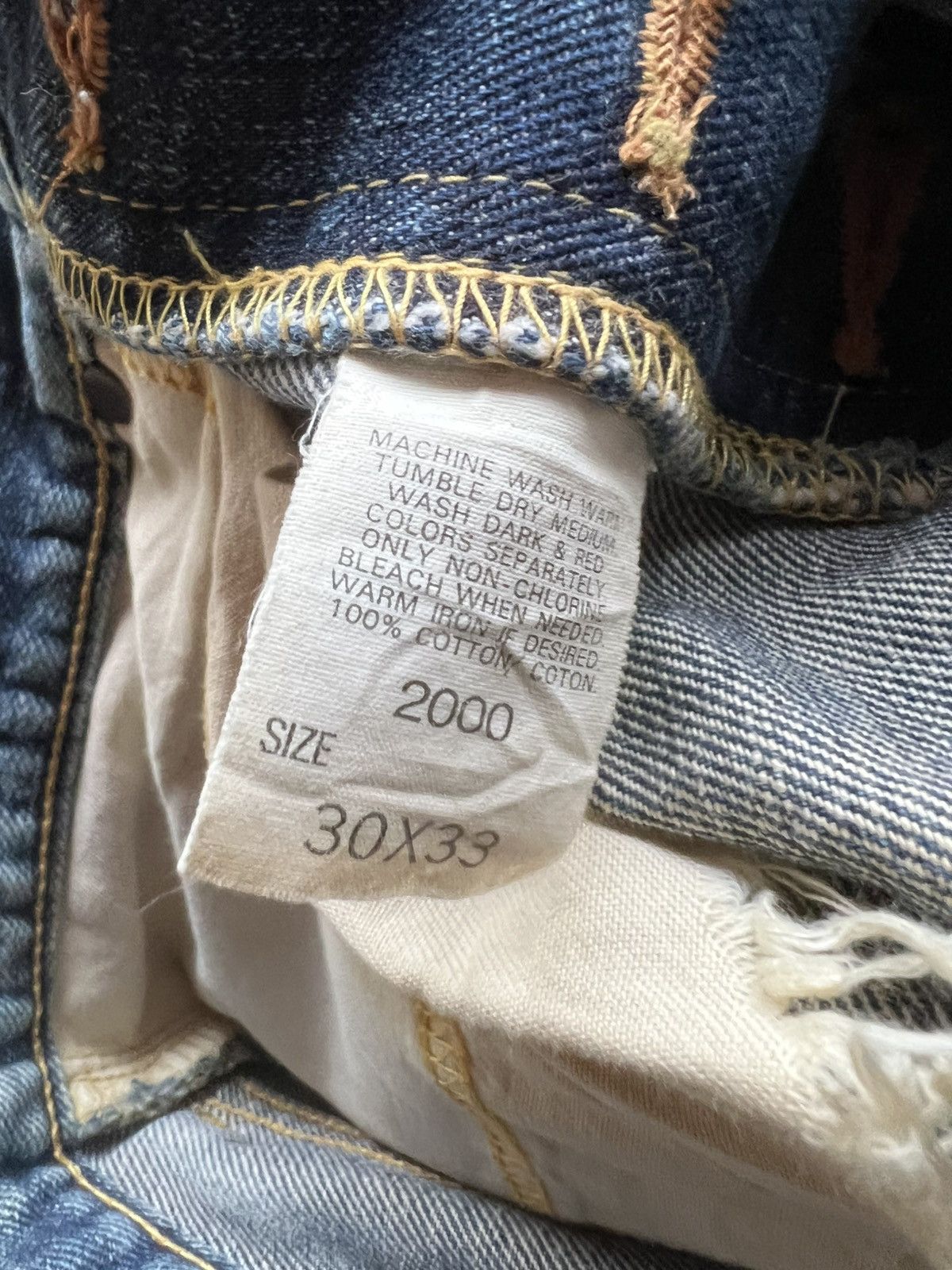 Lee Trashed Vintage Lee Ripped Dirty Mud Denim Selvedge Jeans Size US 30 / EU 46 - 23 Thumbnail