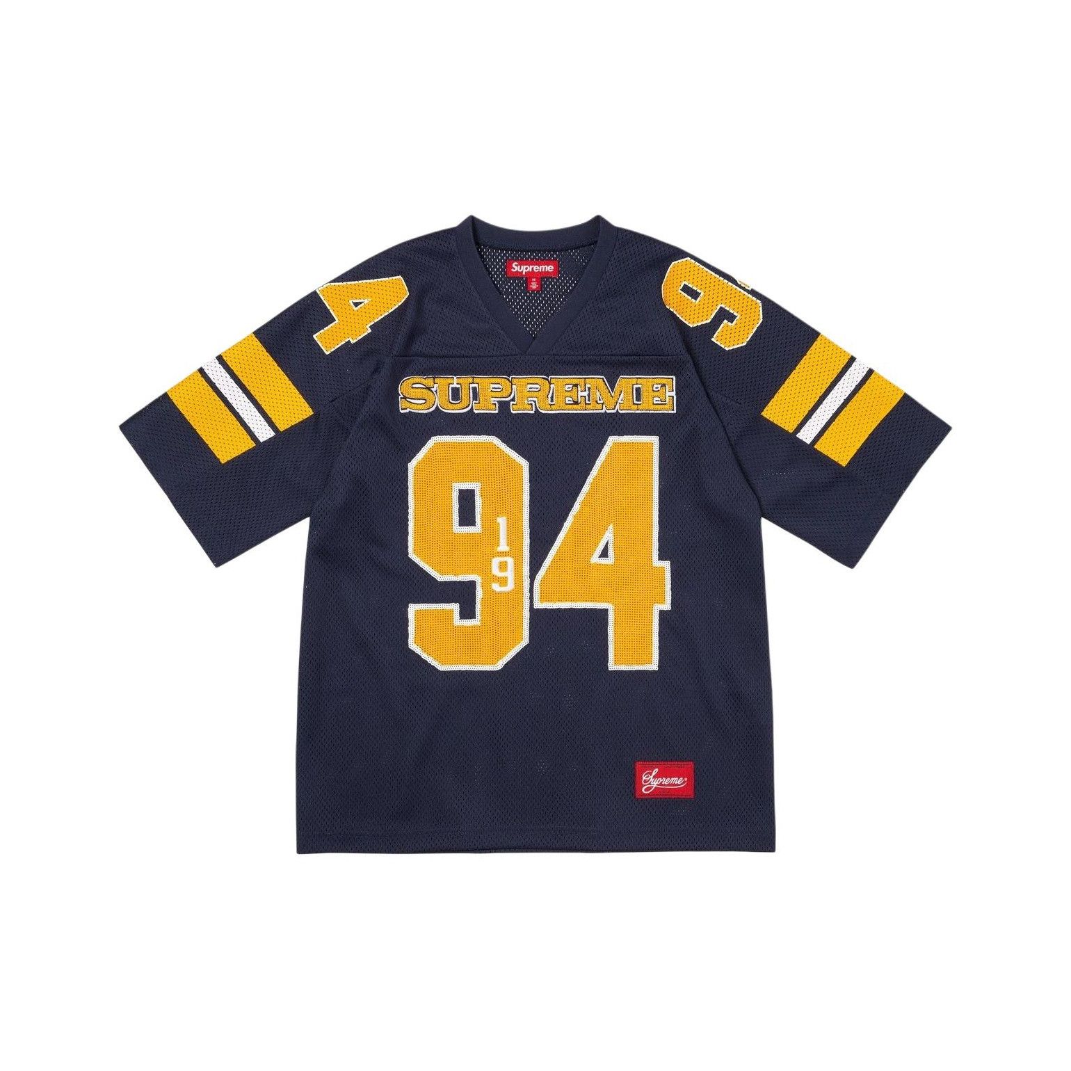 Supreme Supreme Jacquard Rib Football Jersey Blue (Size Large