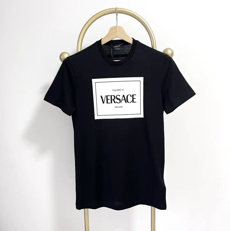 Versace Versace Black Cotton Short Sleeve T-Shirt 0089 Size US XS / EU 42 / 0 - 1 Thumbnail
