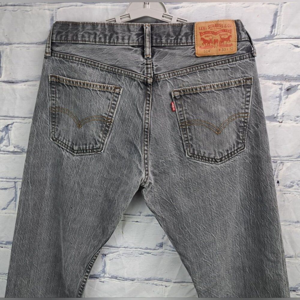 Levi's Levi's 514 Men's Jeans Gray Acid Straight Fit Size 33x32 33 Size US 33 - 5 Thumbnail