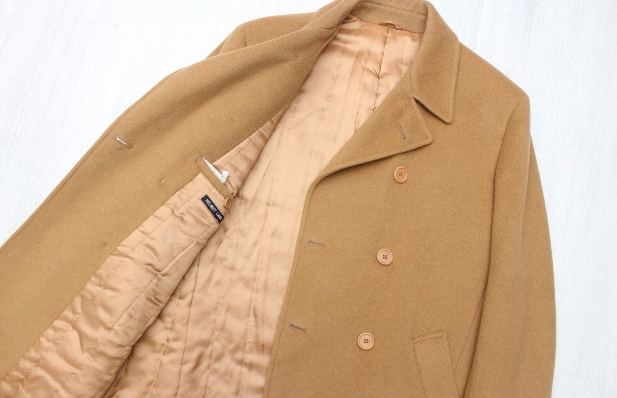 Helmut Lang HELMUT LANG Camel Wool ARCHIVE Long Double Breasted Coat 52 Size US L / EU 52-54 / 3 - 7 Thumbnail