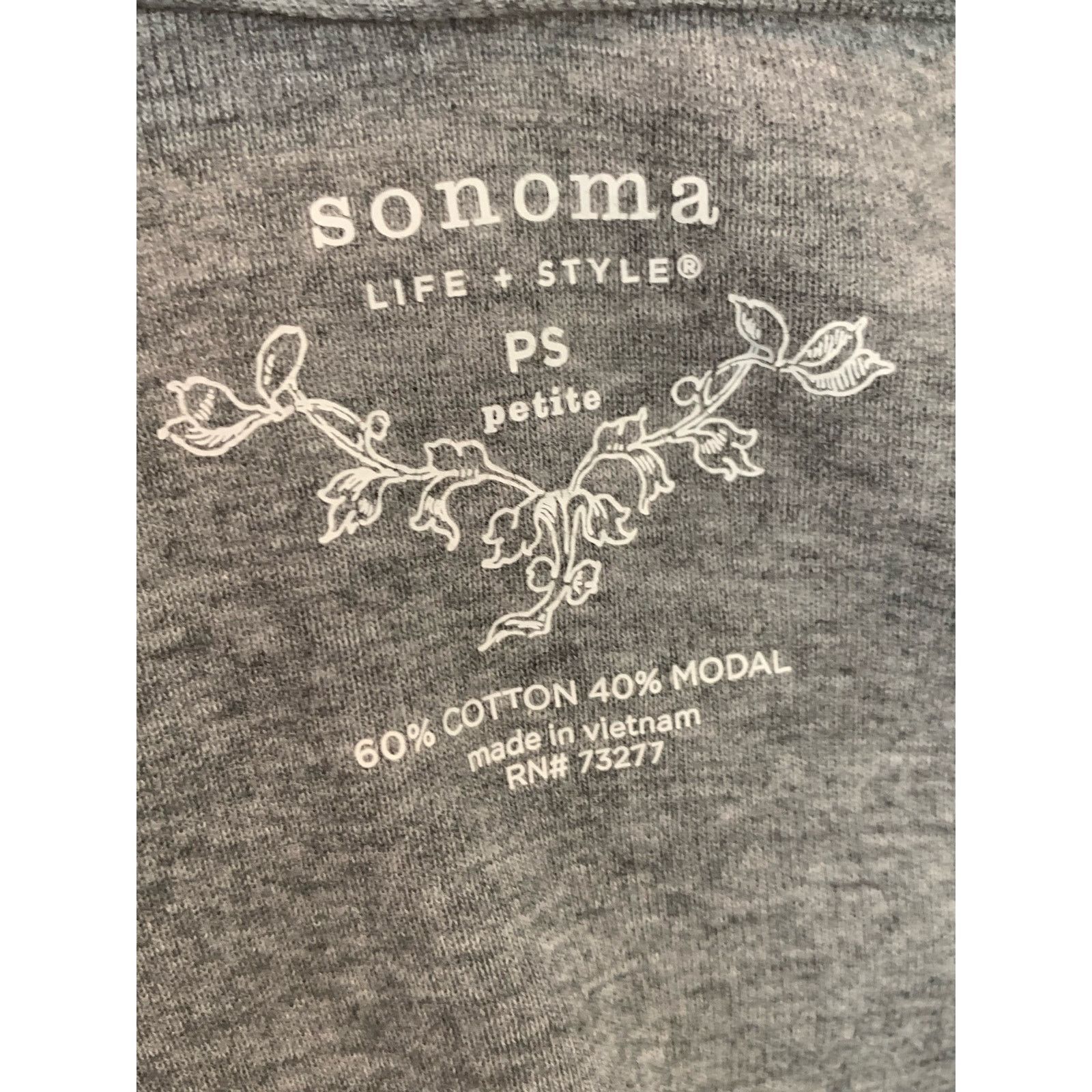 Sonoma Sonoma gray 3/4 sleeves open front cardigan size PS Size S / US 4 / IT 40 - 3 Thumbnail