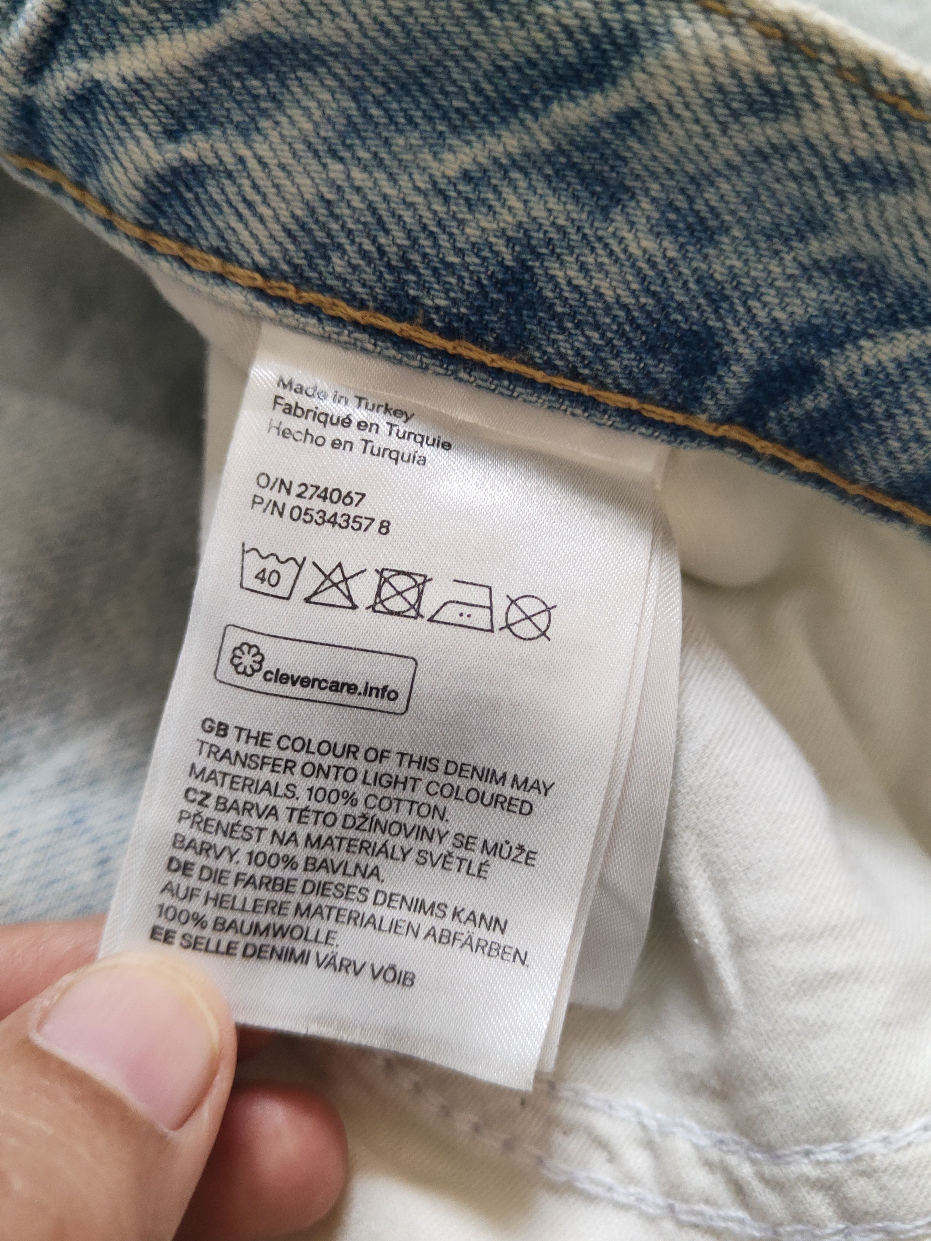 Japanese Brand & Denim Blue Faded Distressed Ripped Jeans #S2357 Size US 33 - 14 Thumbnail