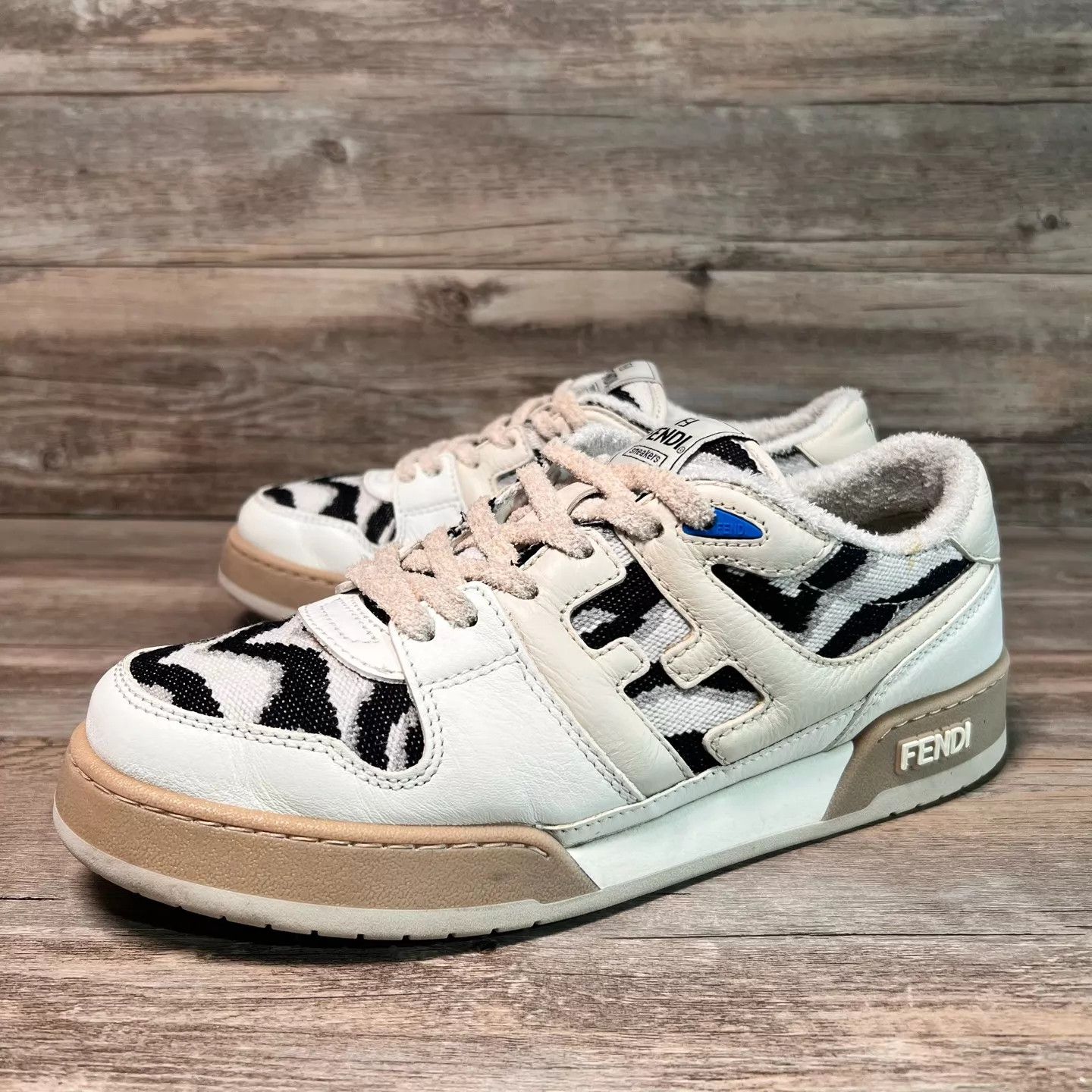 Fendi Fendi Match Tiger B/W/B Sneakers US8/EU42 95New Size US 9 / EU 42 - 1 Thumbnail